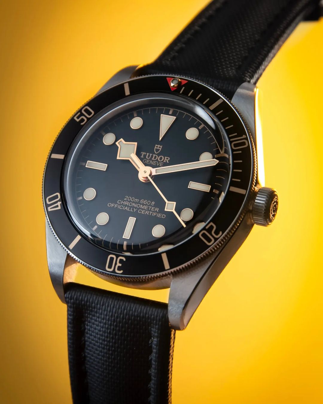 Classic Sailcloth Watch Strap-Black