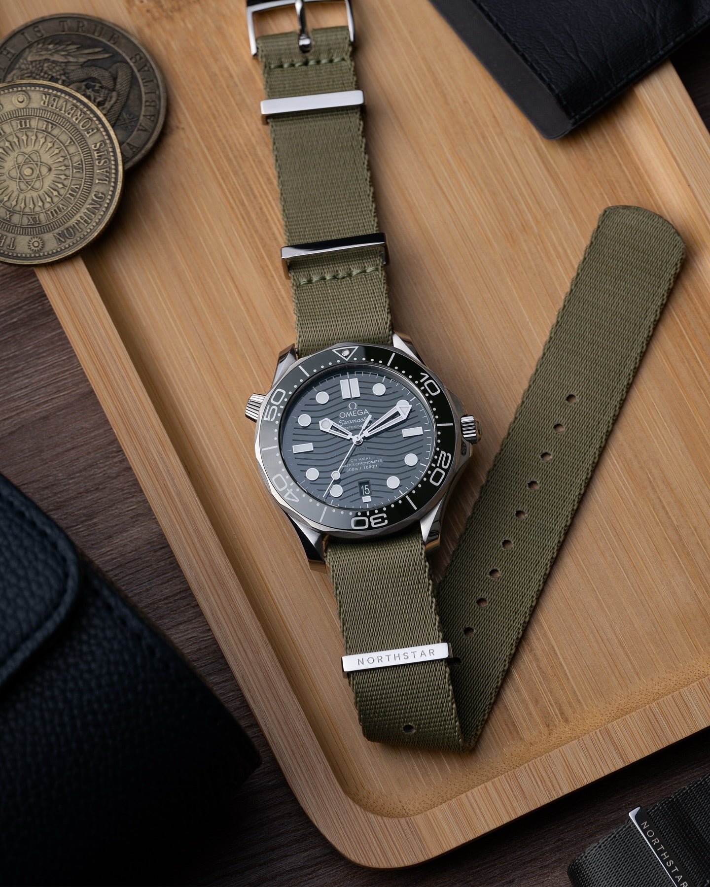 Over & Under-Nylon Polyamide Watch Strap-Khaki Green