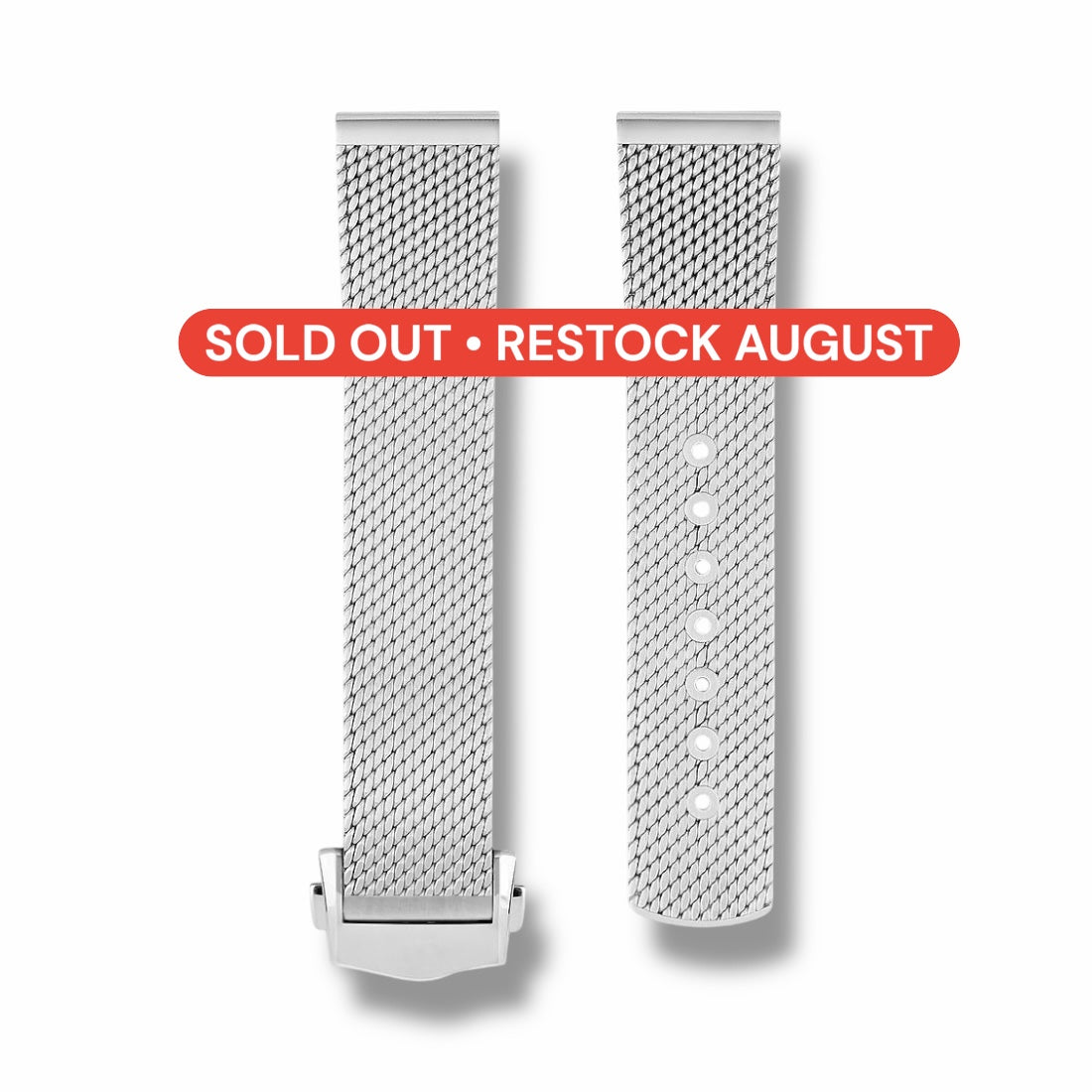 M-TYPE: 20mm Milanese Mesh Two-Piece Watch Bracelet