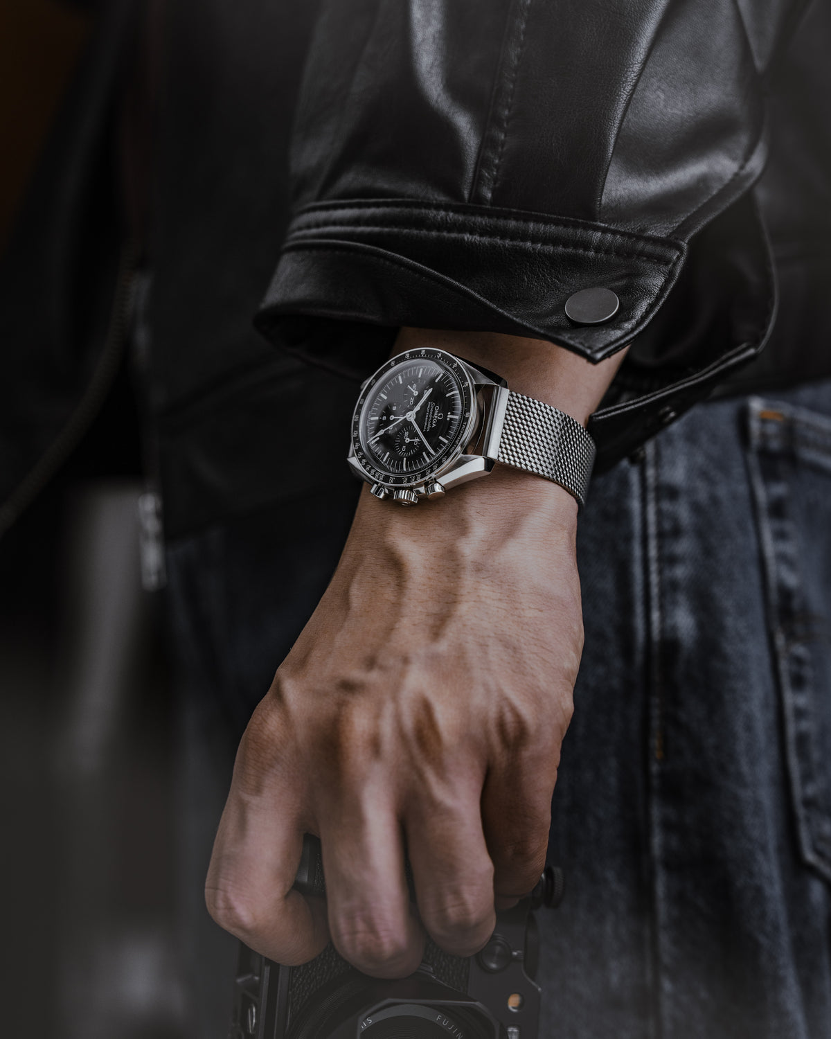 M-TYPE: 20mm Milanese Mesh Two-Piece Watch Bracelet