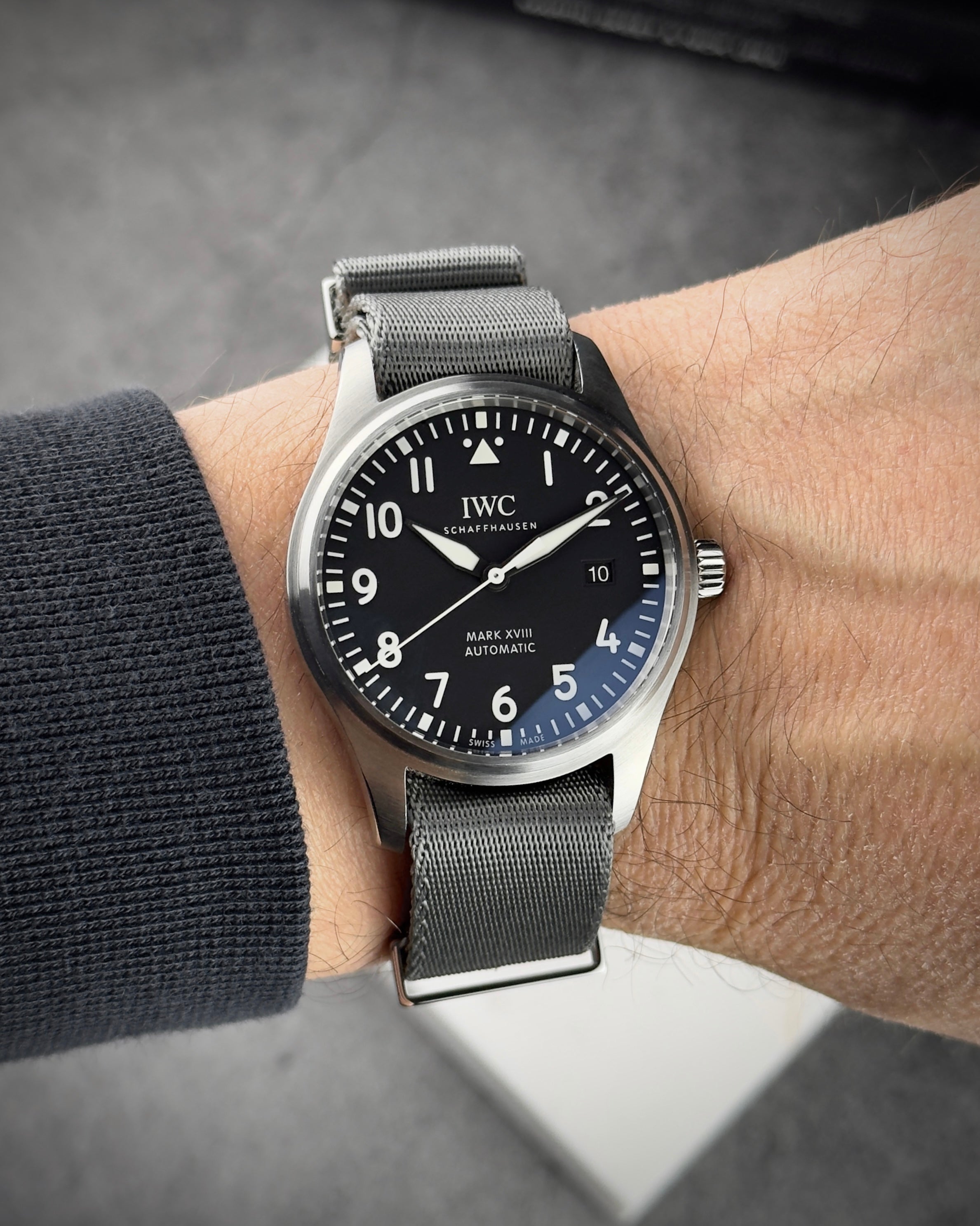 Over & Under-Nylon Single Pass Polyamide Watch Strap-Grey