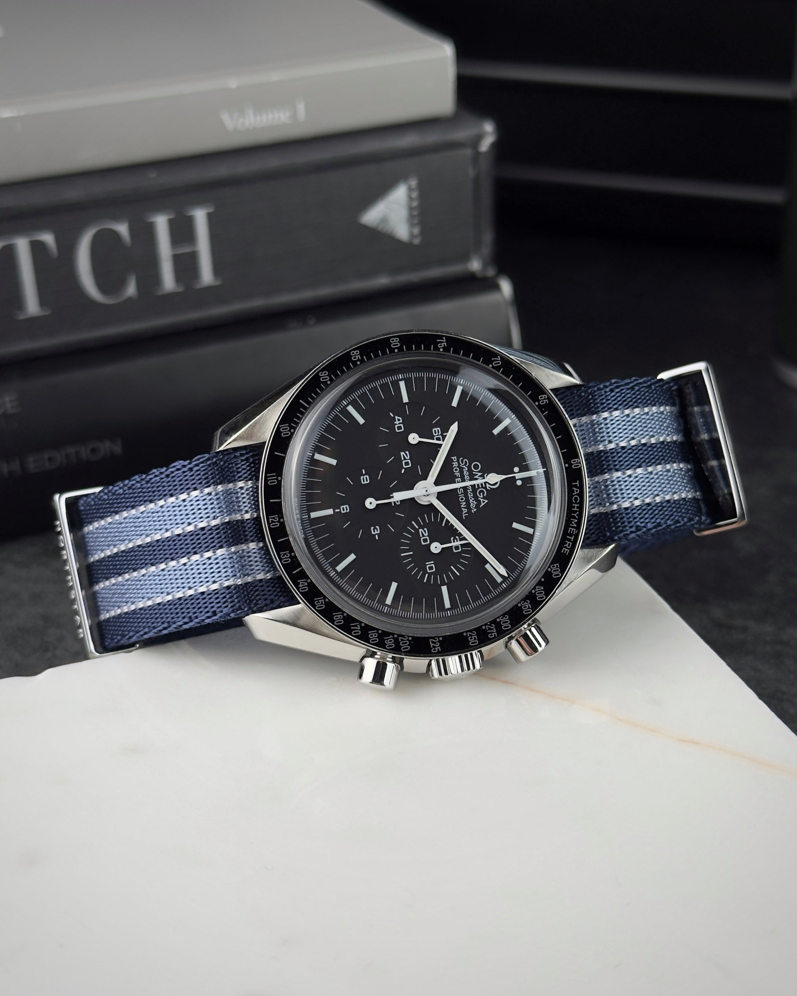 Over & Under-Nylon Single Pass Polyamide Watch Strap-Summer Blue