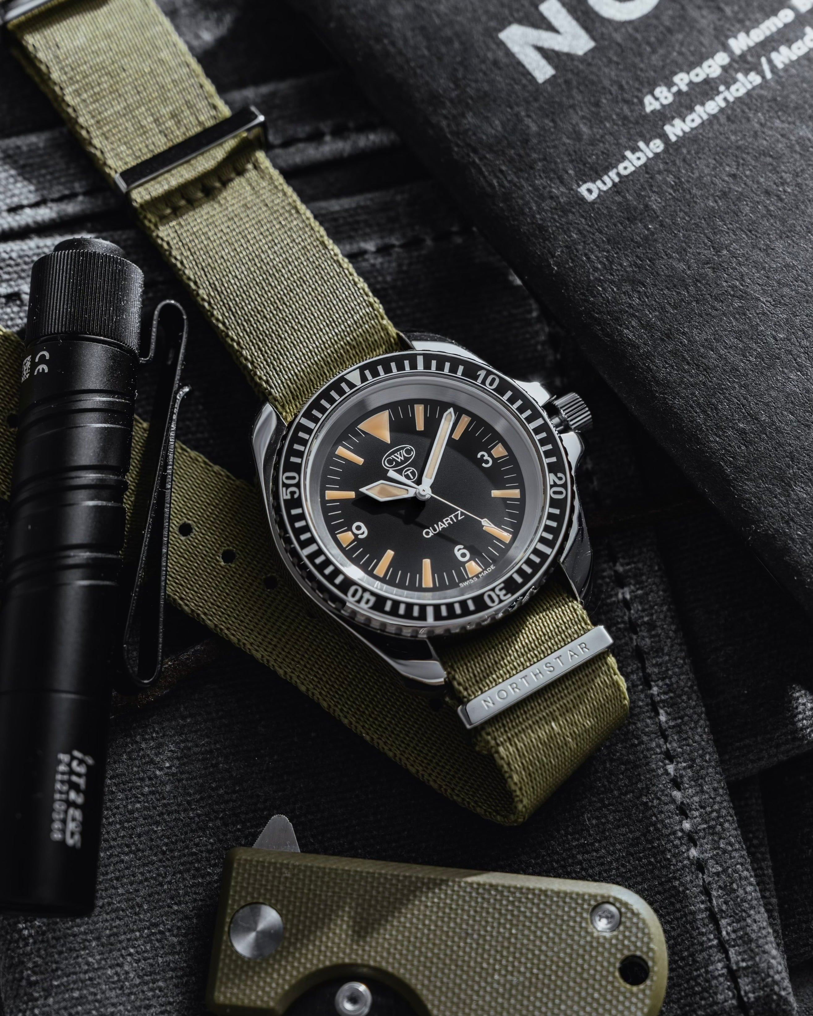 Over & Under-Nylon Polyamide Watch Strap-Khaki Green