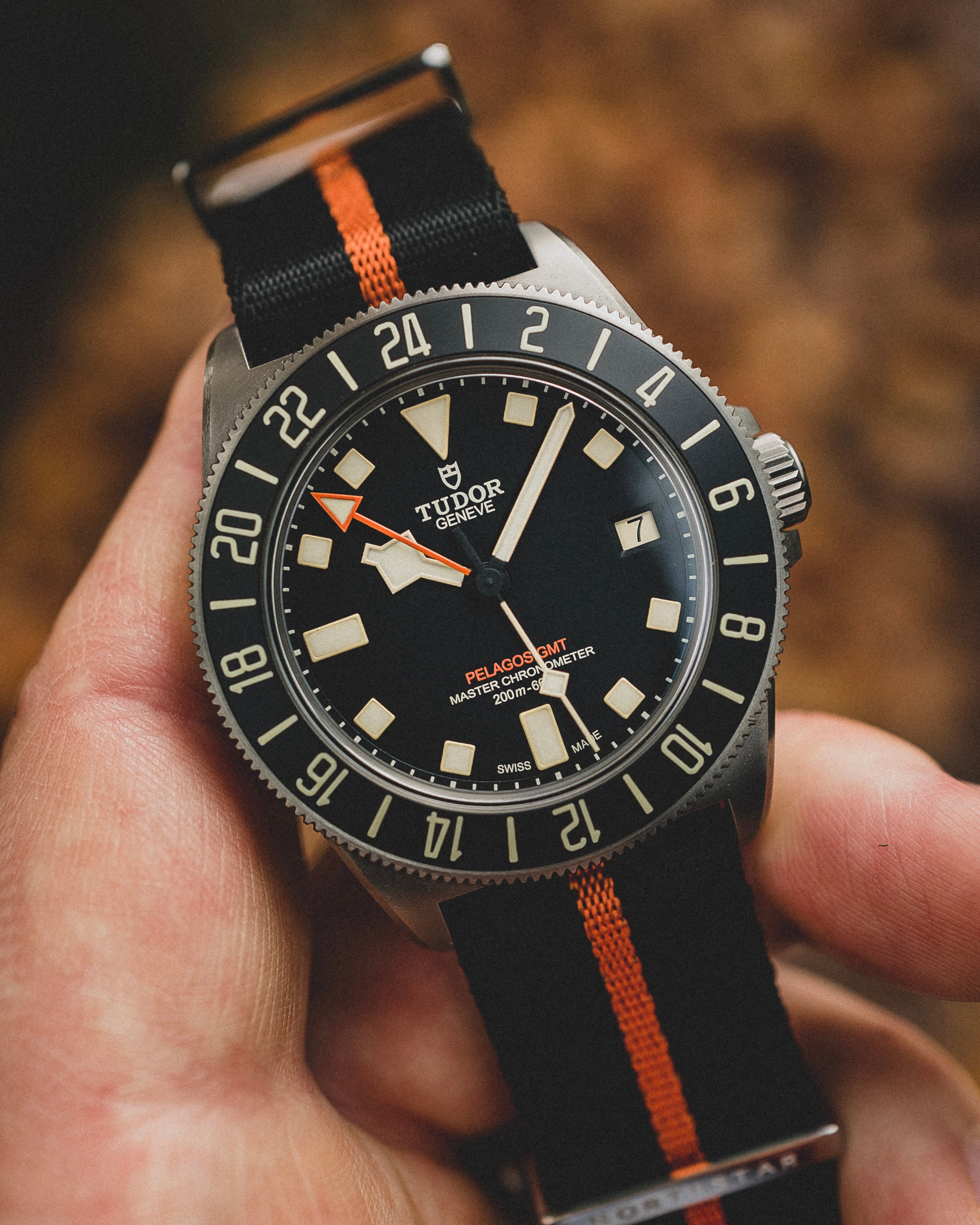 Over & Under-Nylon Polyamide Watch Strap-Orange Stripe