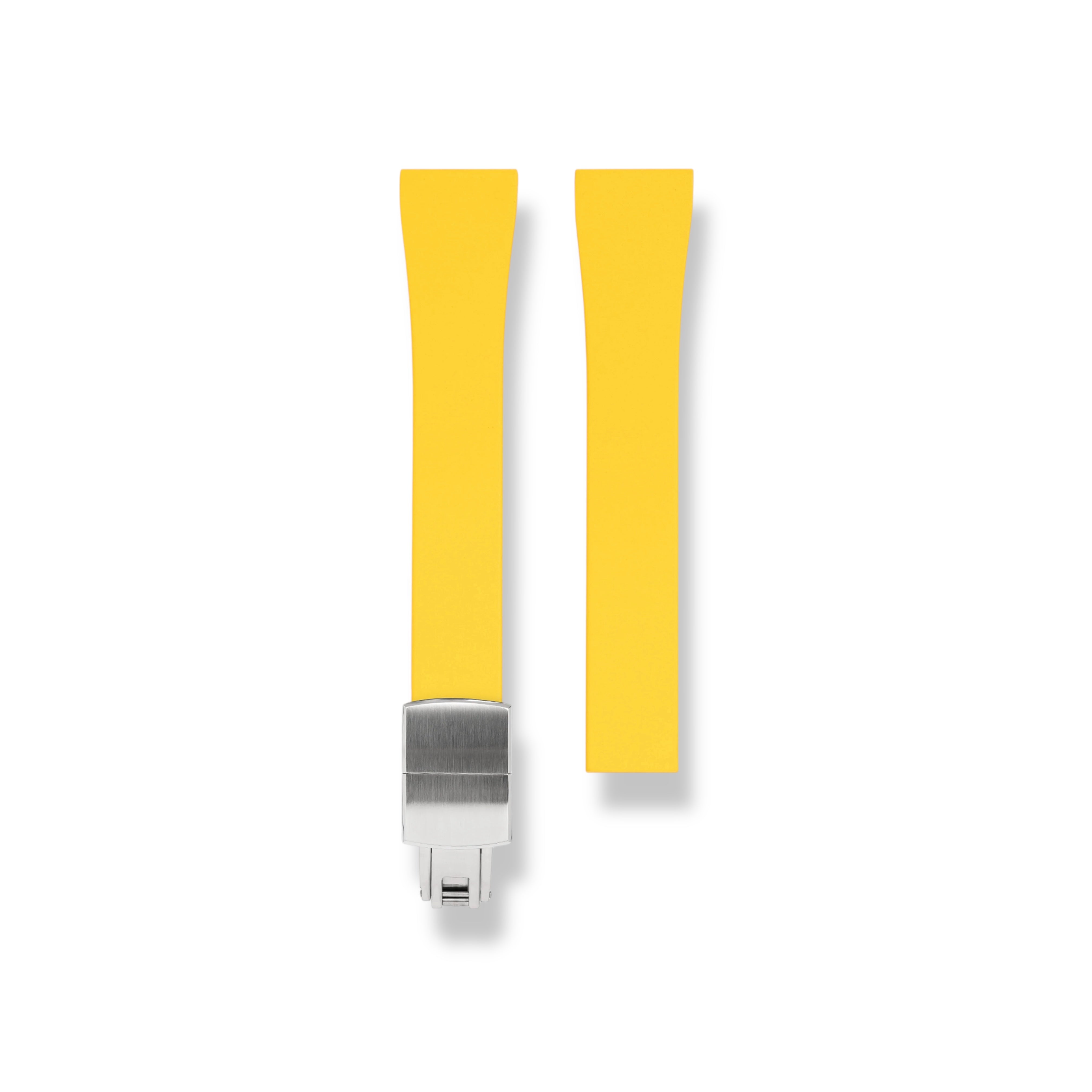 CTS | CUT-TO-SIZE FKM RUBBER WATCH STRAP YELLOW
