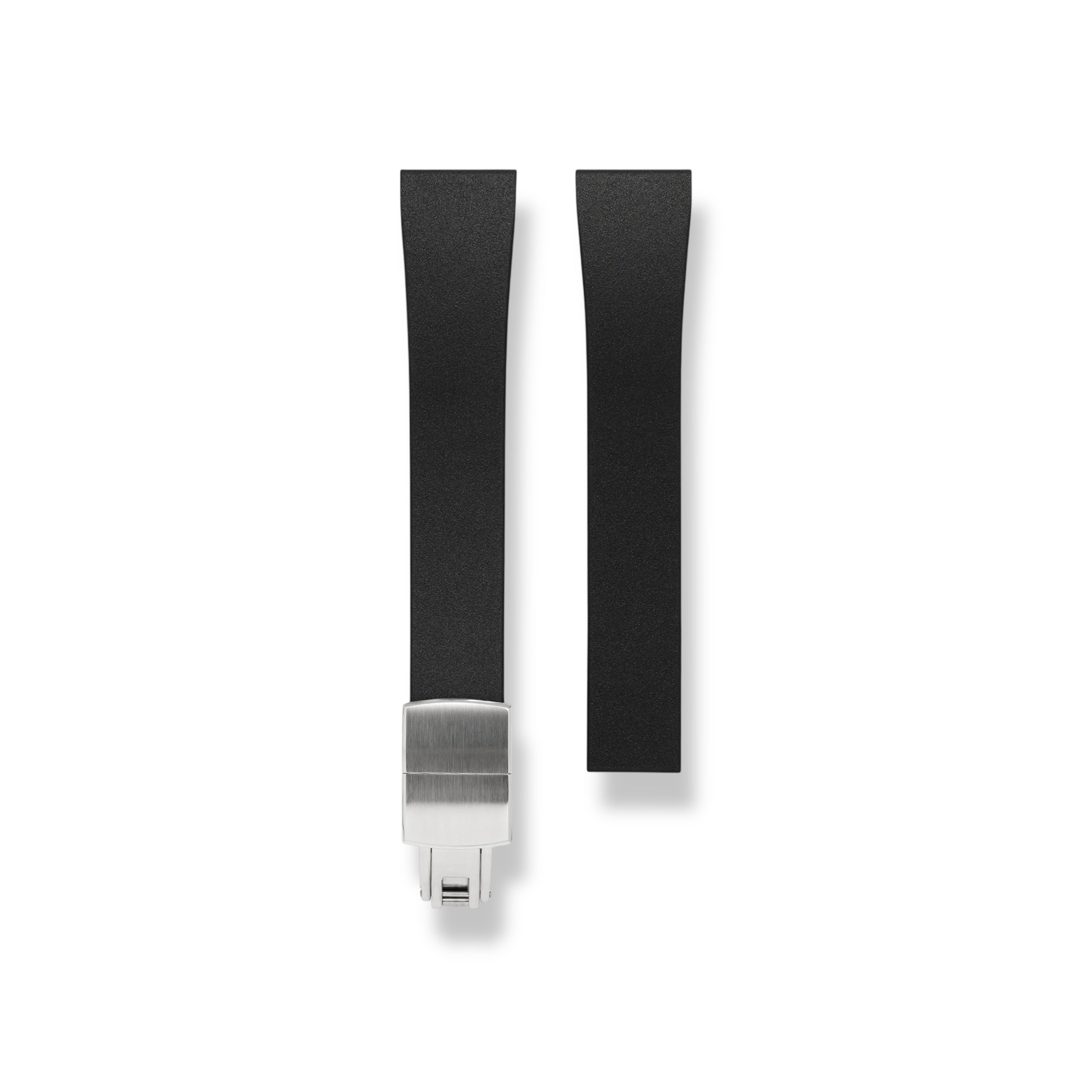 CTS | CUT-TO-SIZE FKM RUBBER WATCH STRAP BLACK