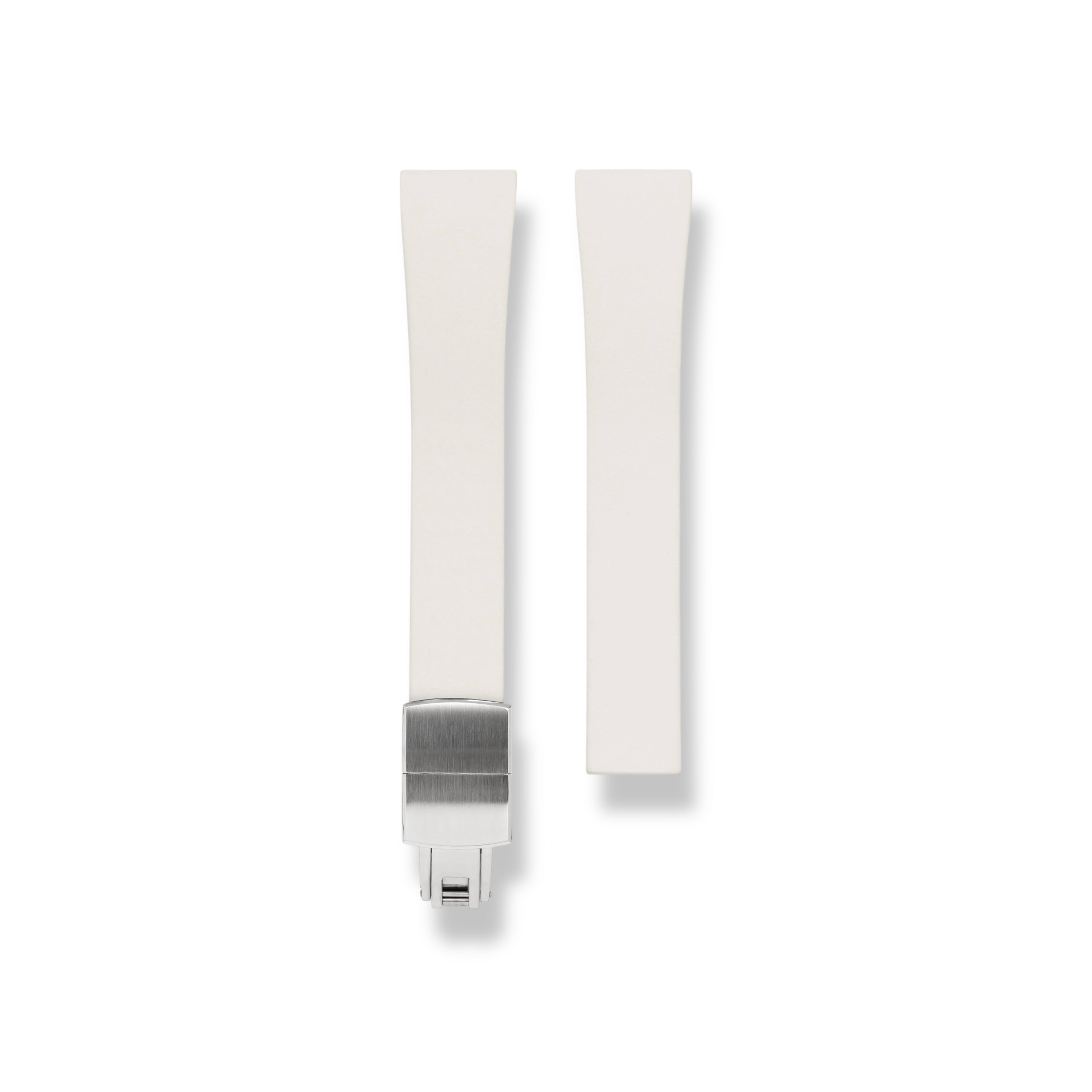 CTS | CUT-TO-SIZE FKM RUBBER WATCH STRAP WHITE