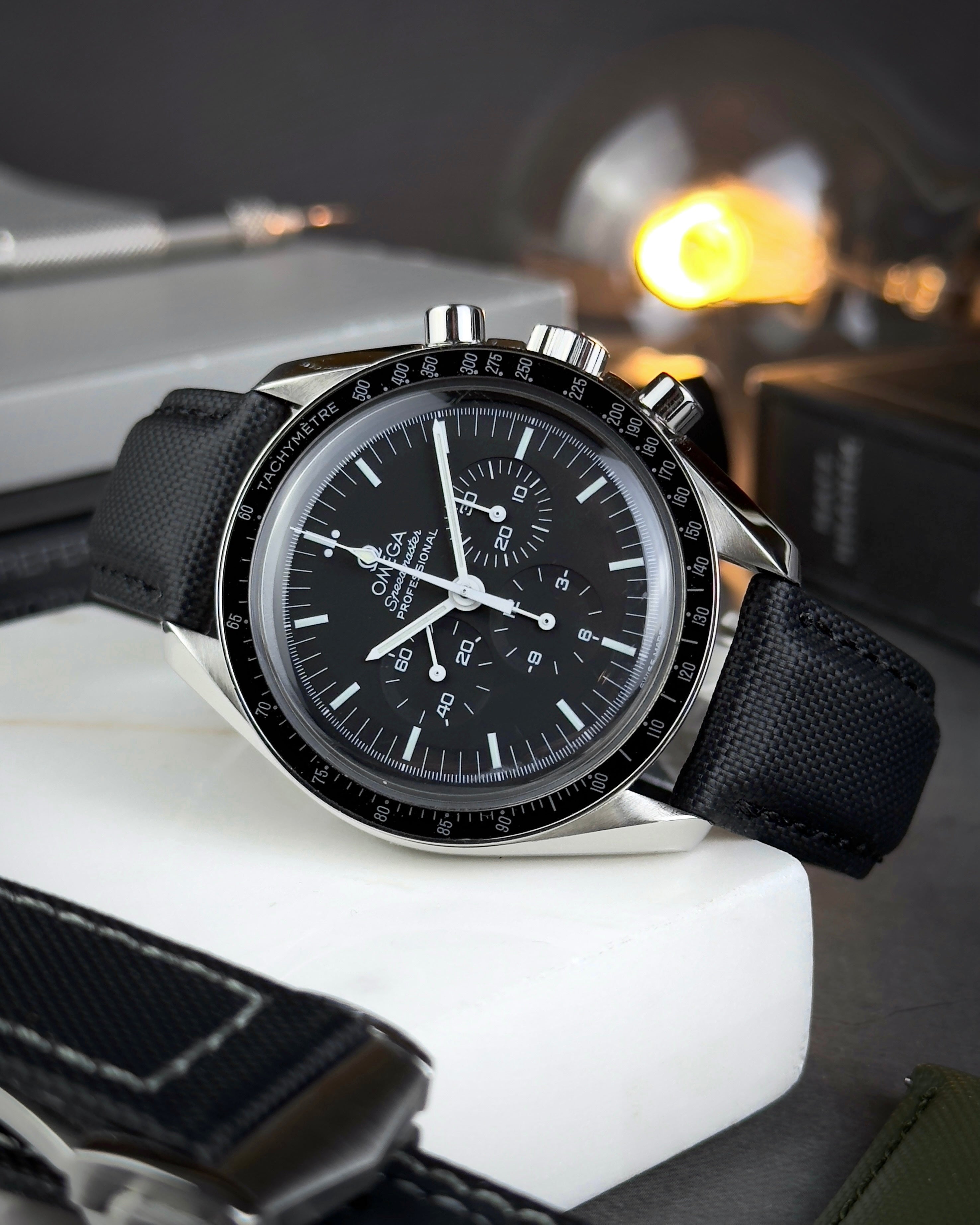 DEPLOY-Premium Sailcloth Deployant Watch Strap-Black