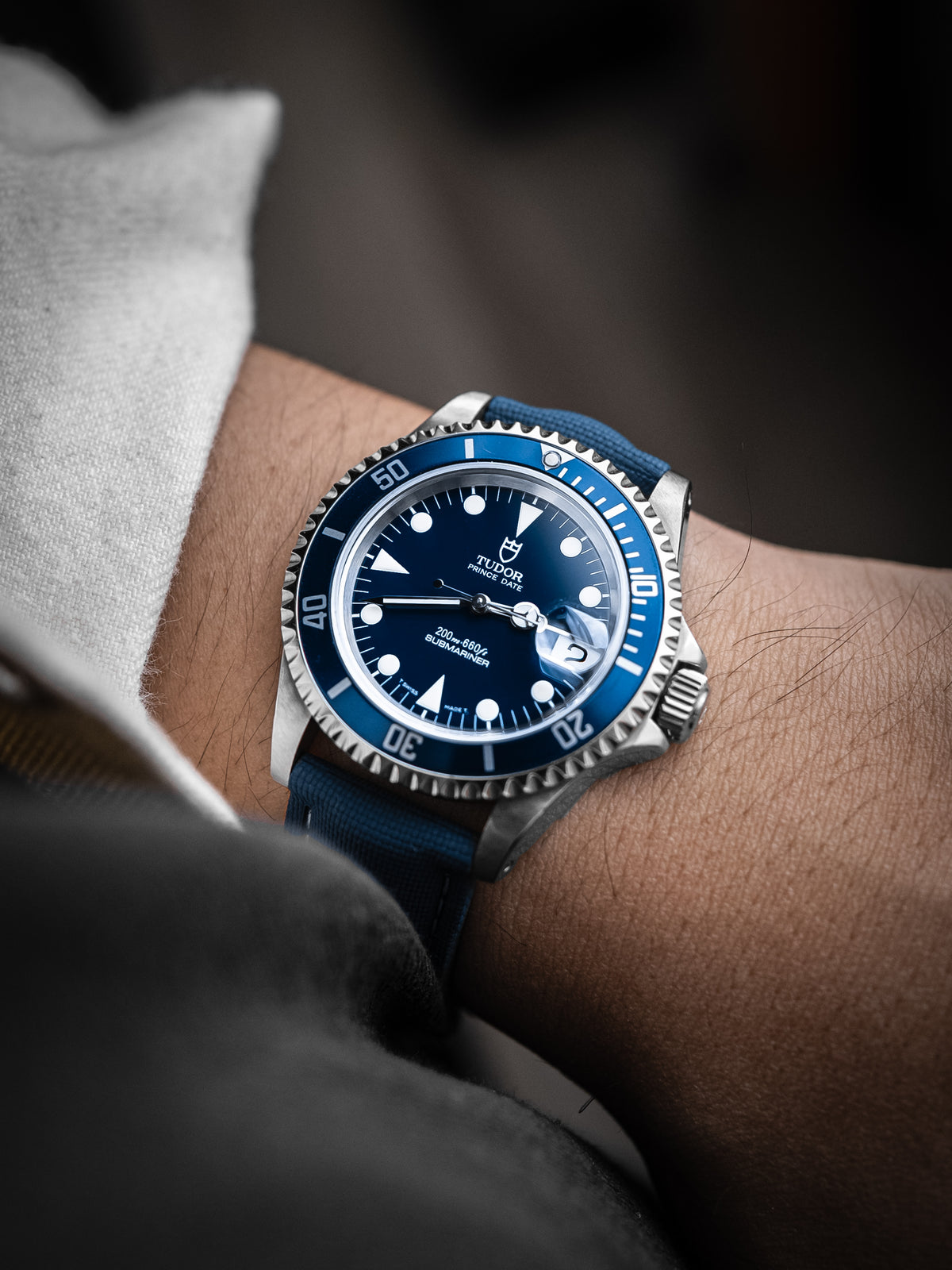 DEPLOY•FKM Premium Sailcloth Rubber Deployant Watch Strap-Summer Blue