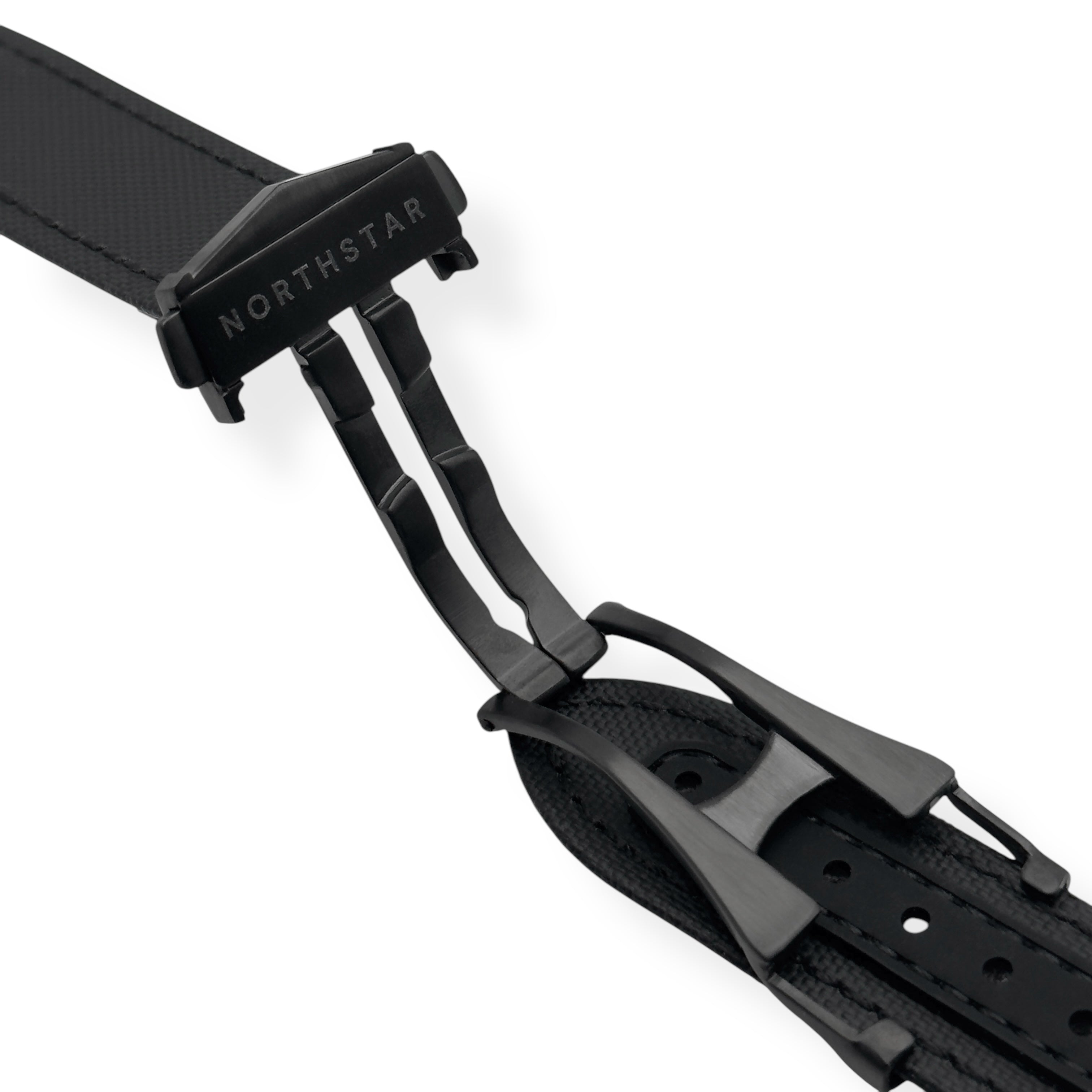 DEPLOY-Premium Navy Blue Sailcloth Deployant Watch Strap