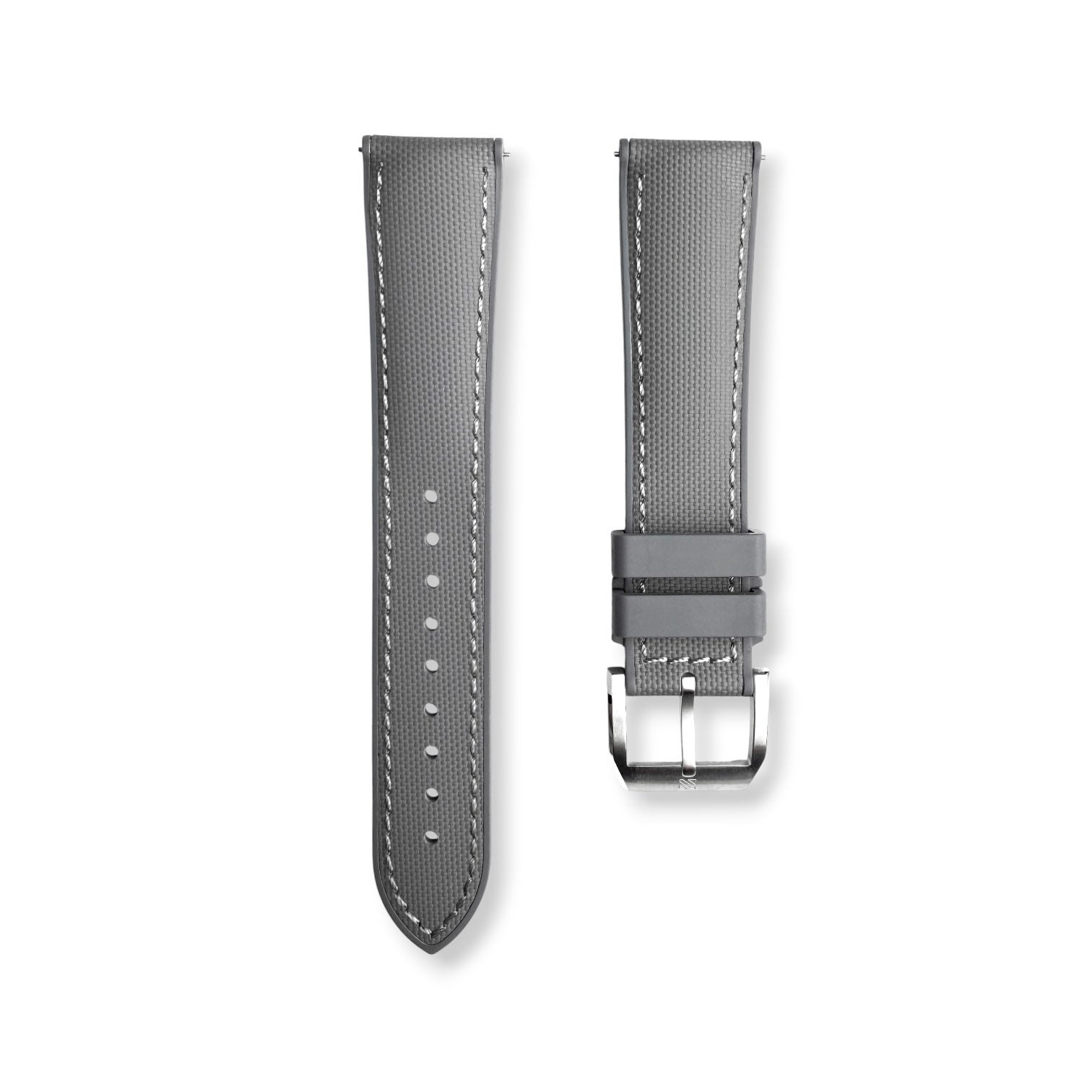 HYBRID•FKM Premium Sailcloth Rubber Watch Strap-Grey