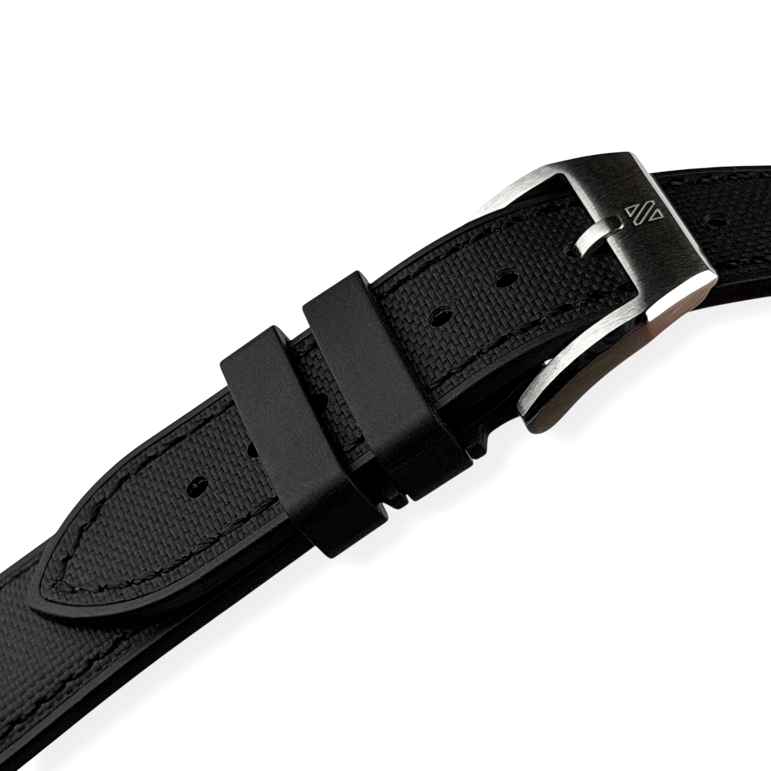 HYBRID•FKM Premium Sailcloth Rubber Watch Strap-Navy Blue