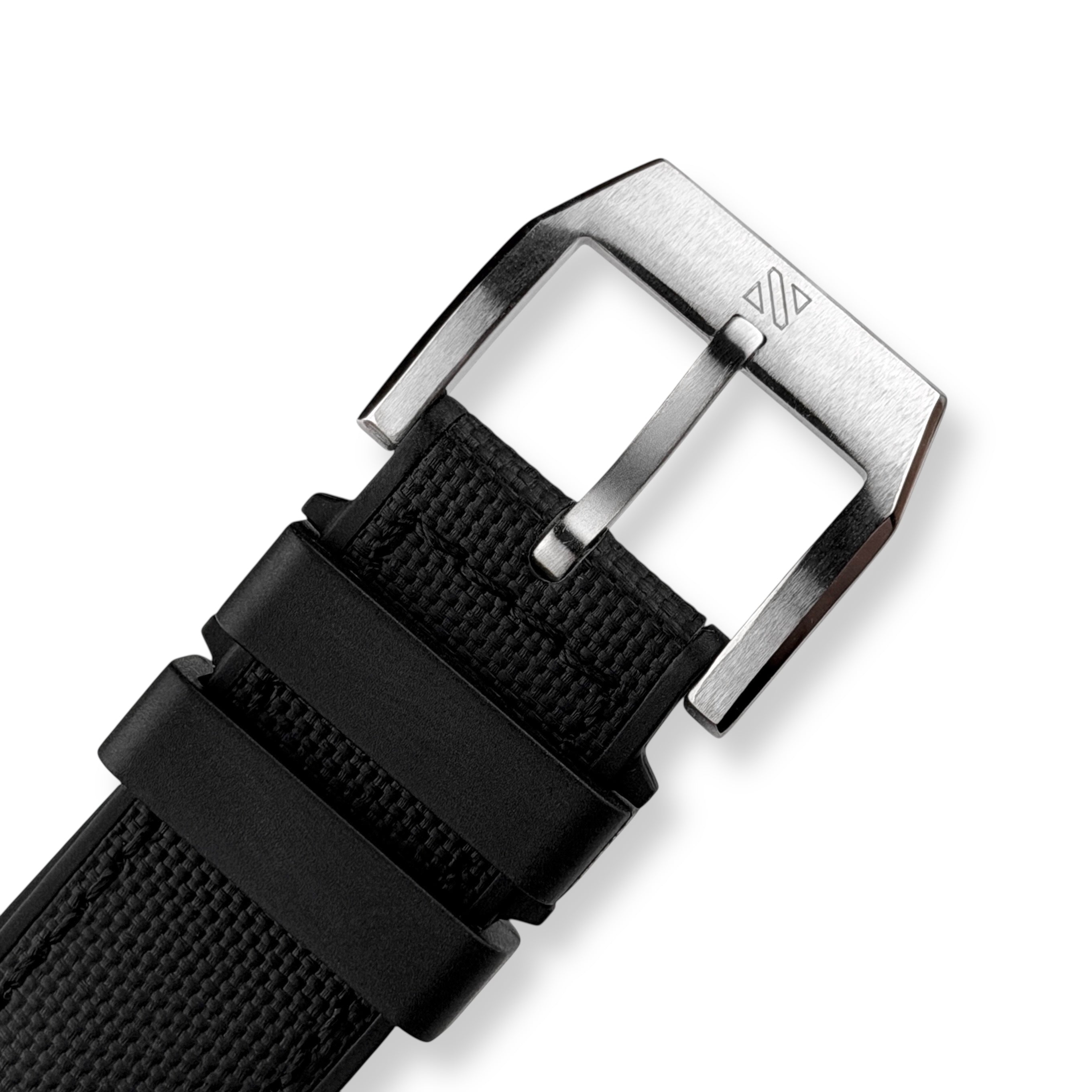 HYBRID•FKM Premium Sailcloth Rubber Watch Strap-Navy Blue