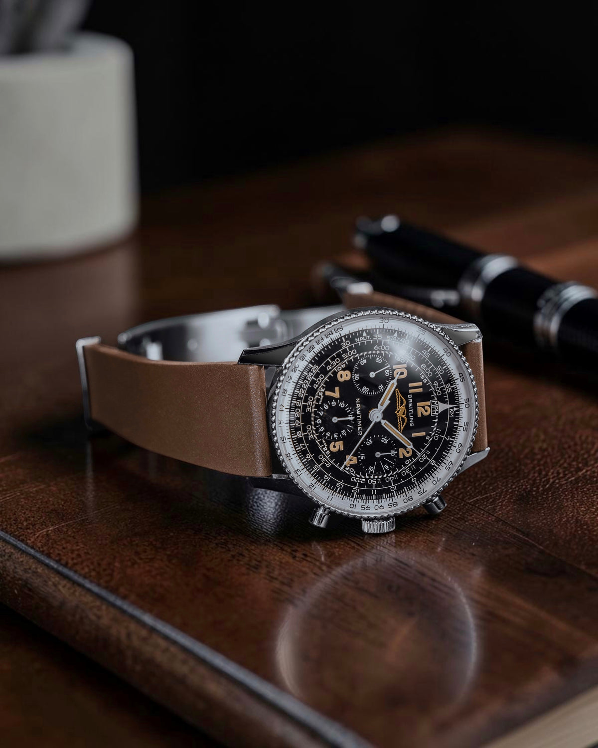 CTS | CUT-TO-SIZE FKM RUBBER WATCH STRAP BROWN