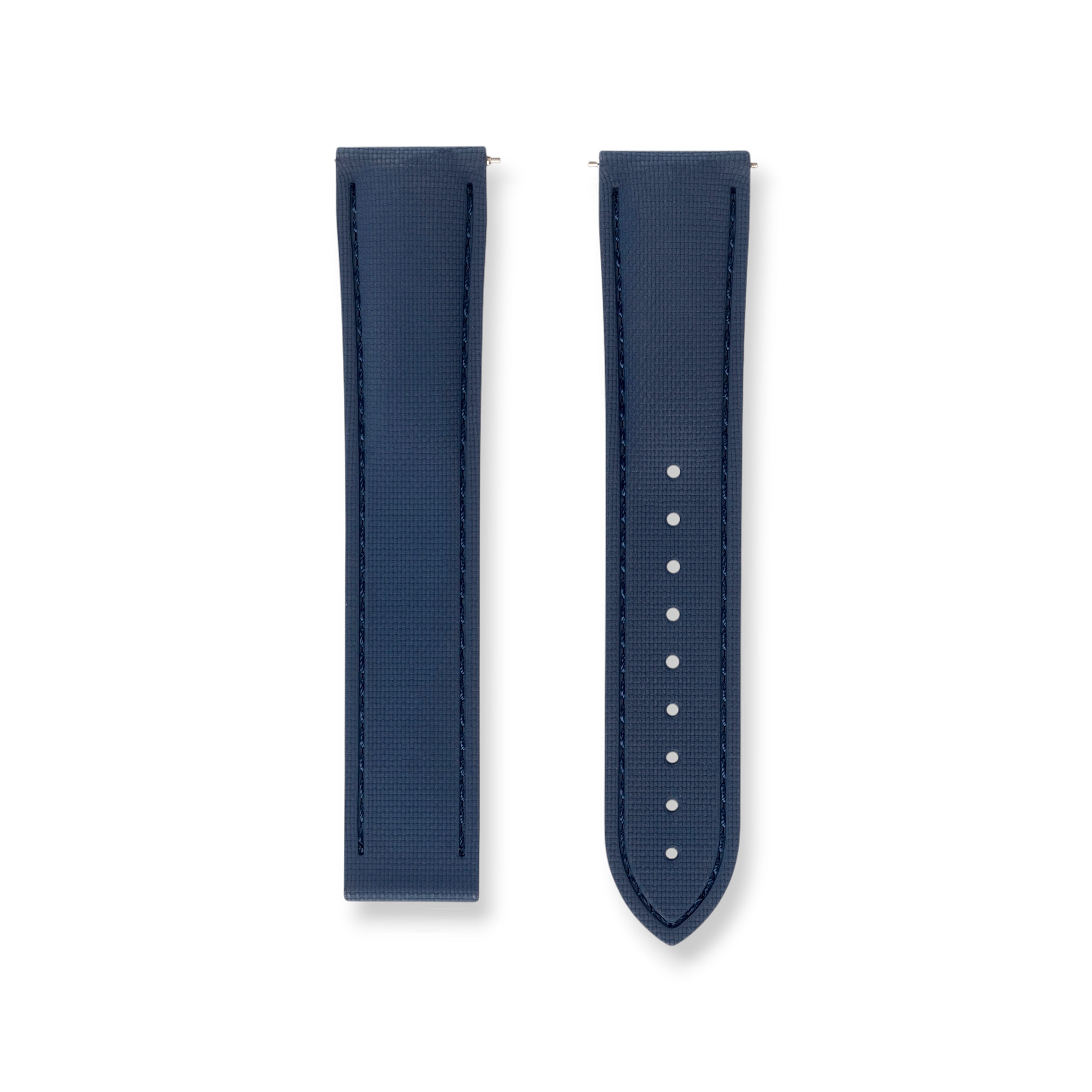 DEPLOY•FKM Premium Sailcloth Rubber Deployant Watch Strap-Navy Blue