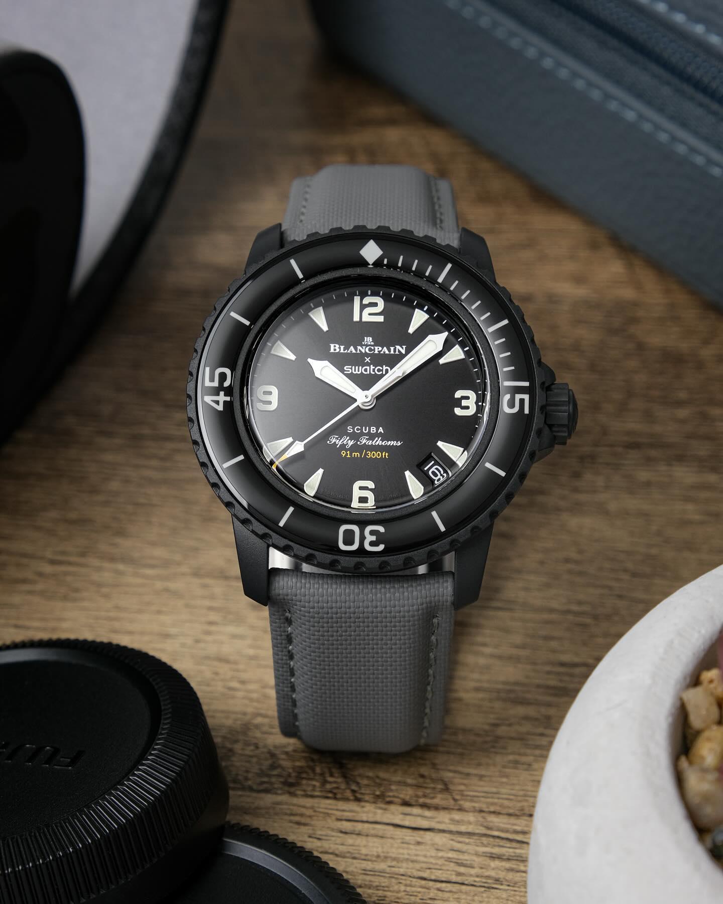 DEPLOY-Premium Sailcloth Deployant Watch Strap-Grey