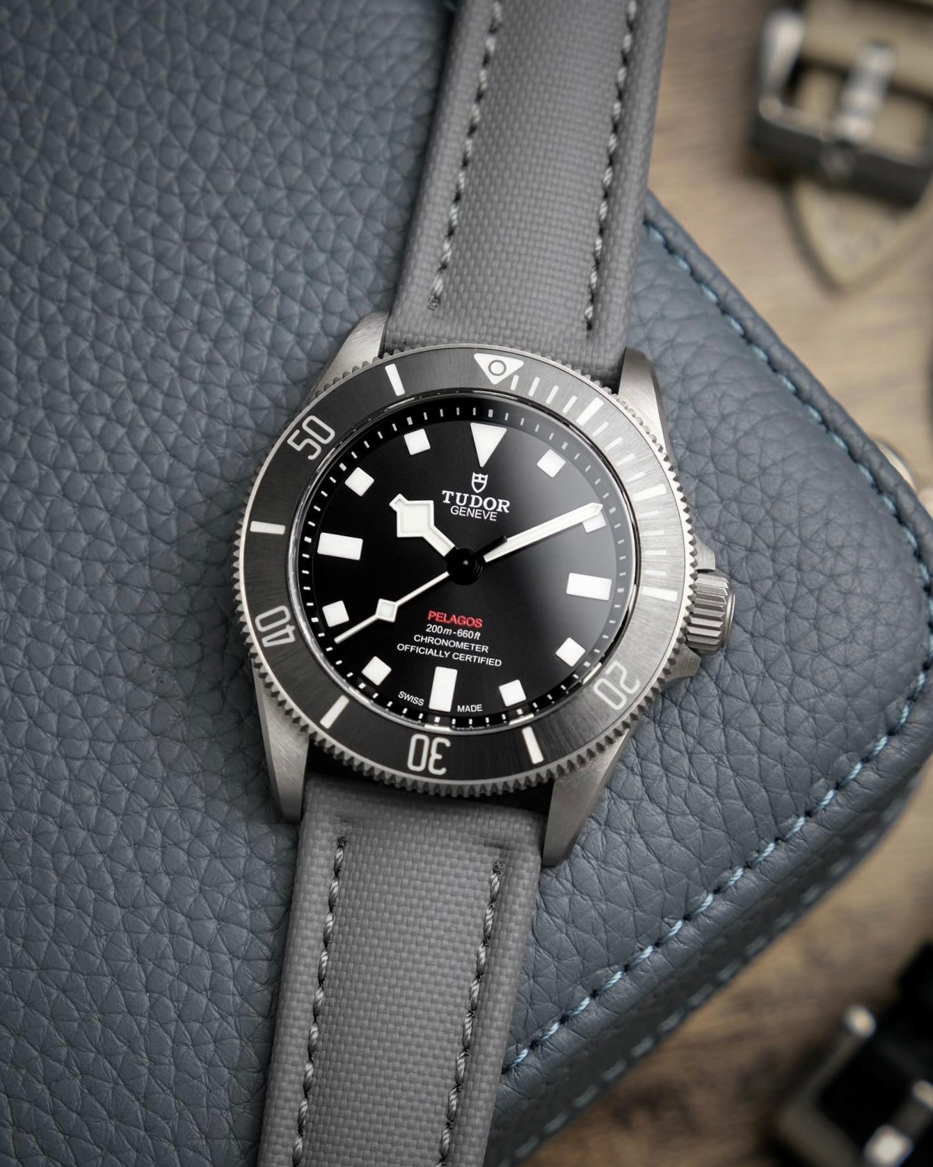 Classic Sailcloth Watch Strap-Grey