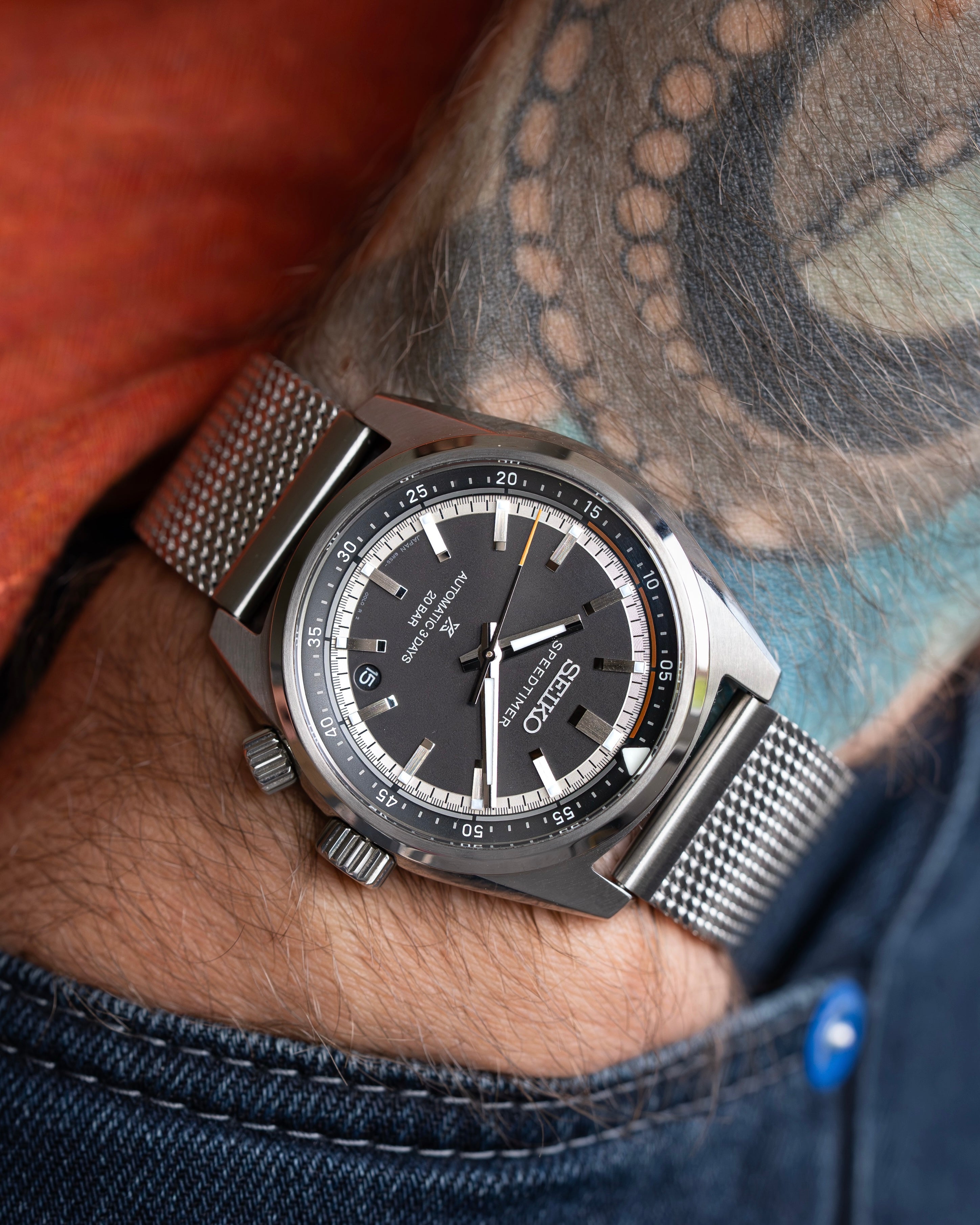 M-TYPE: 20mm Milanese Mesh Two-Piece Watch Bracelet