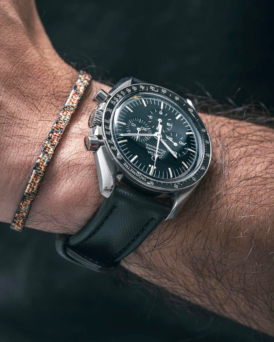 Classic Sailcloth Watch Strap-Black