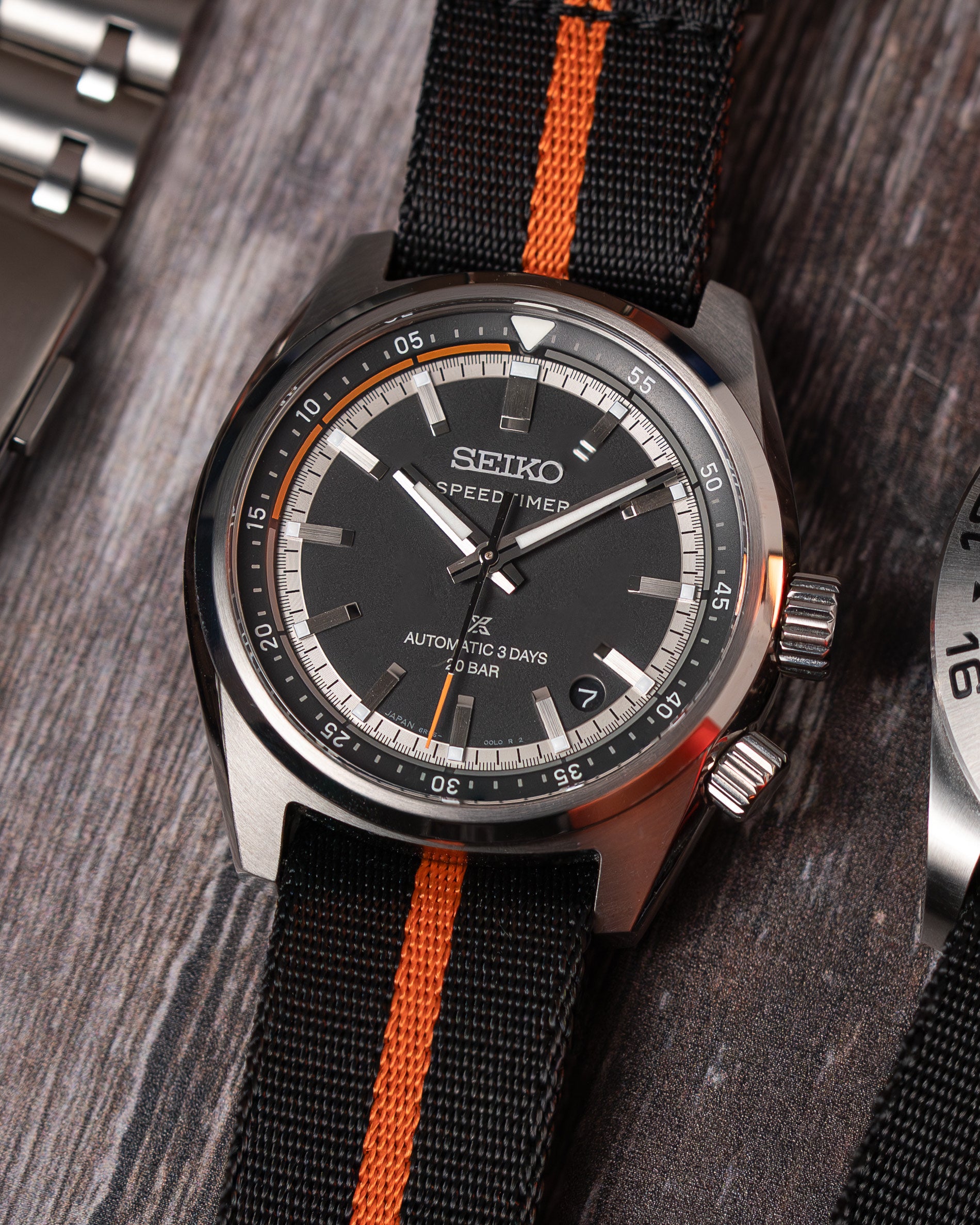 Over & Under-Nylon Polyamide Watch Strap-Orange Stripe