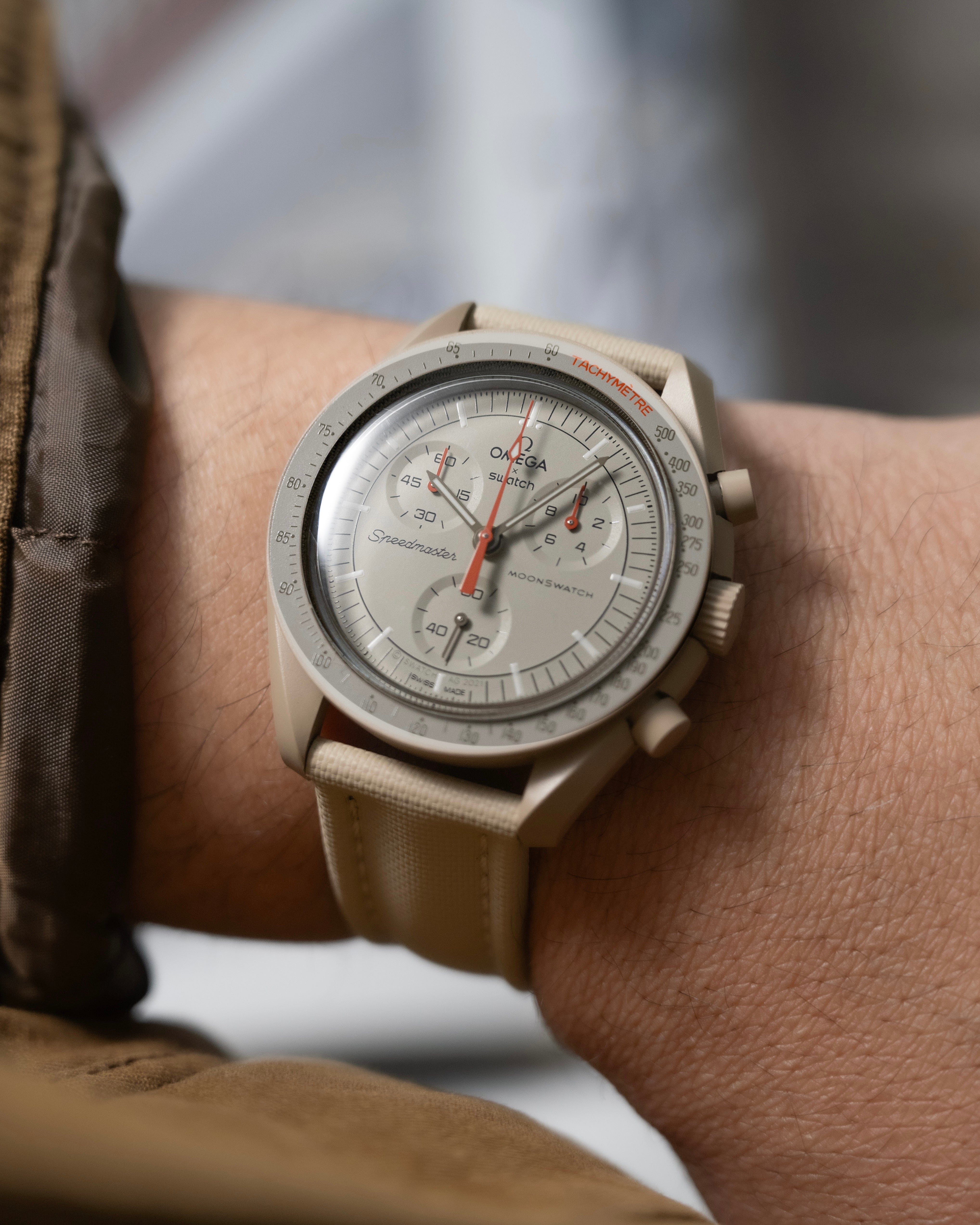 Classic Sailcloth Watch Strap-Beige