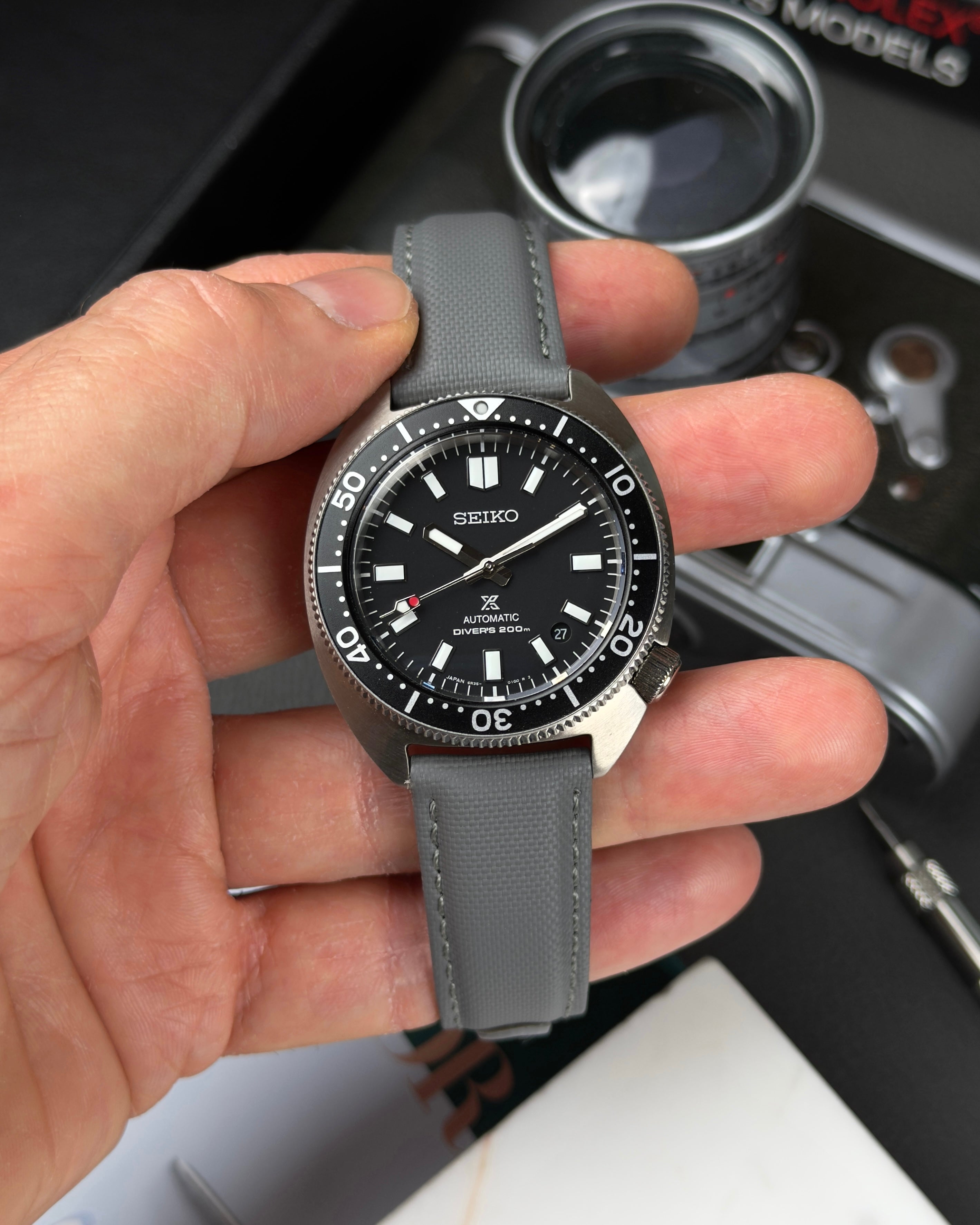 DEPLOY-Premium Sailcloth Deployant Watch Strap-Grey