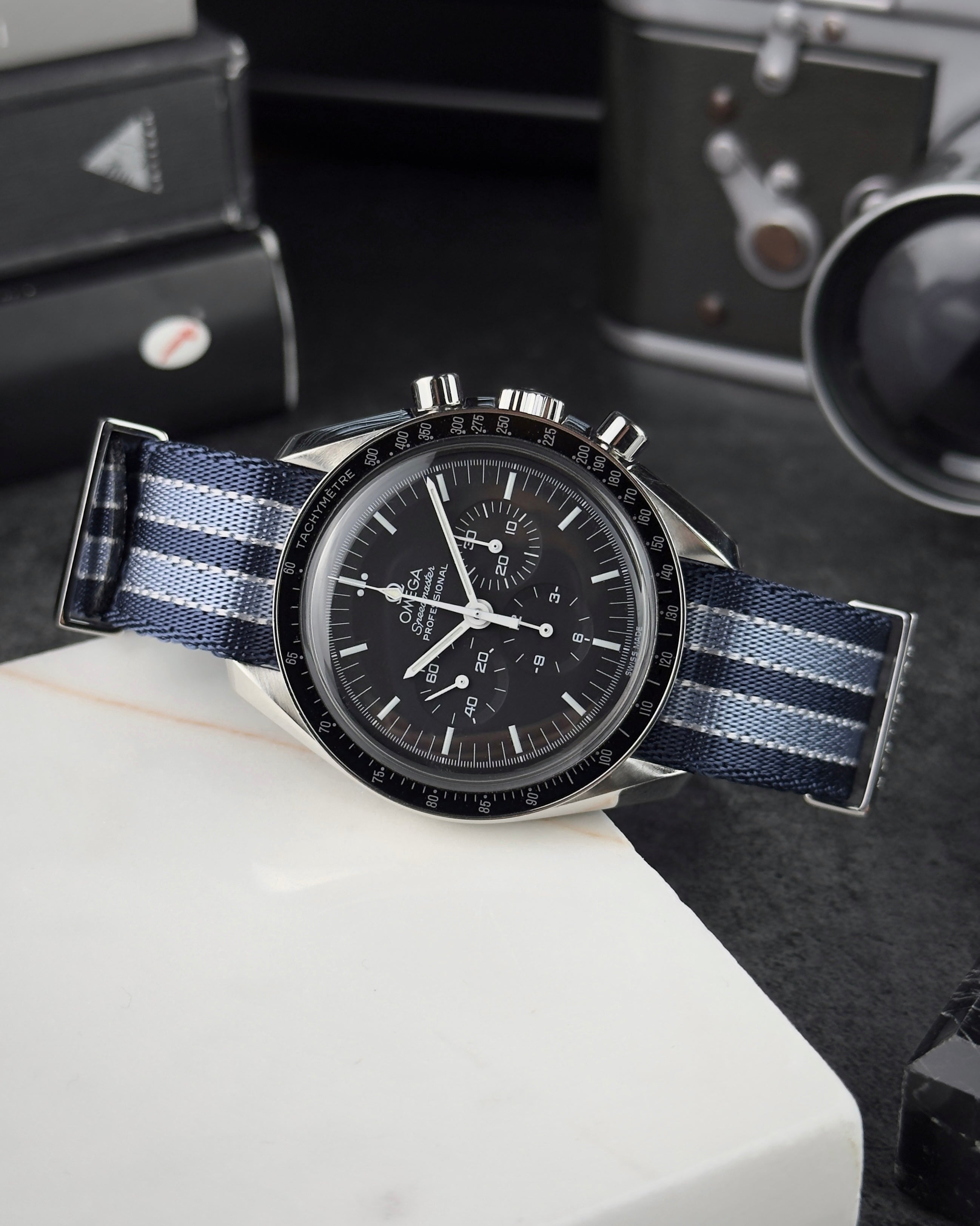 Over & Under-Nylon Single Pass Polyamide Watch Strap-Summer Blue