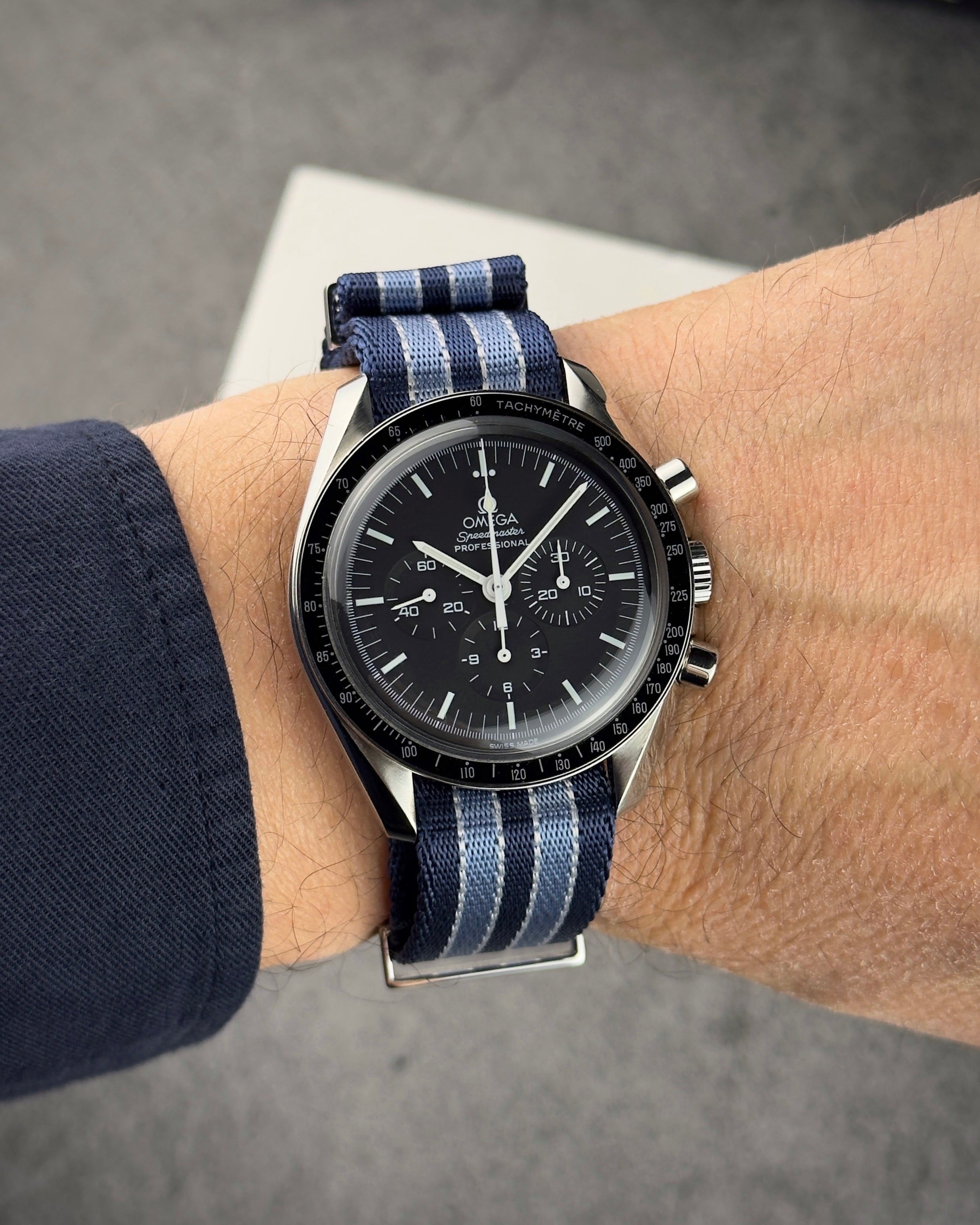 Over & Under-Nylon Single Pass Polyamide Watch Strap-Summer Blue