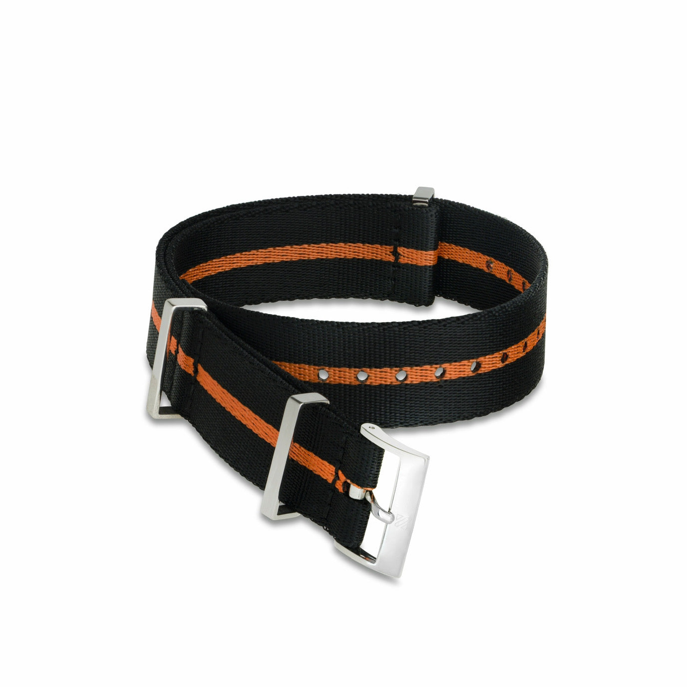 Over & Under-Nylon Single Pass Polyamide Watch Strap-Orange Stripe