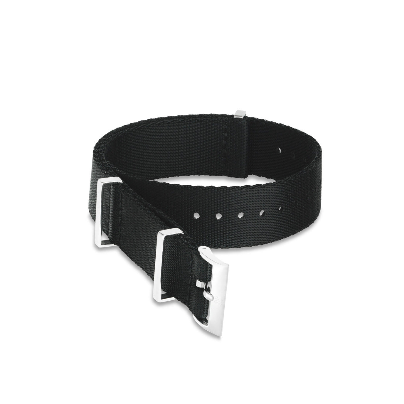 Over & Under-Nylon Single Pass Polyamide Watch Strap-Black