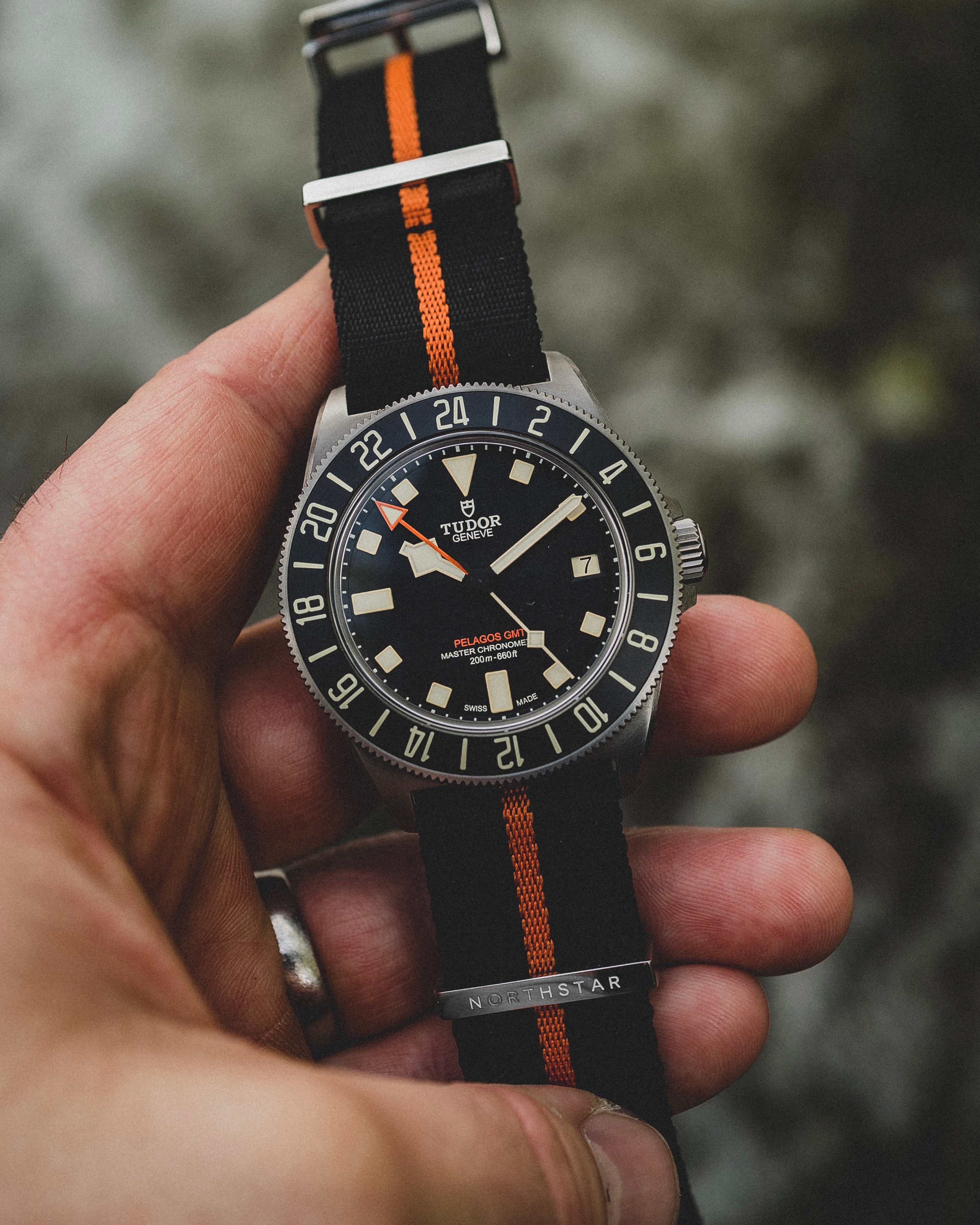 Over & Under-Nylon Polyamide Watch Strap-Orange Stripe