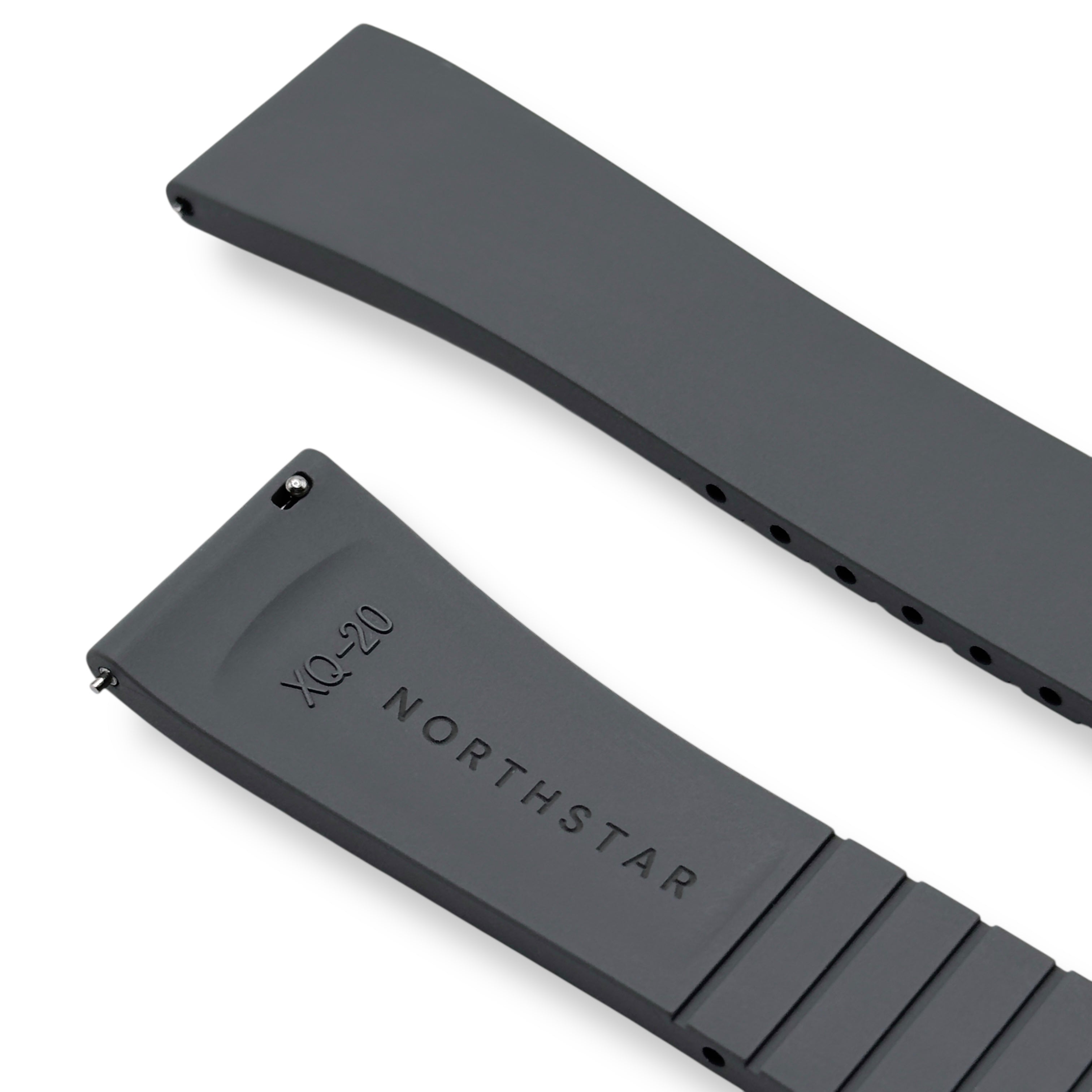 CTS | CUT-TO-SIZE FKM RUBBER WATCH STRAP BLACK