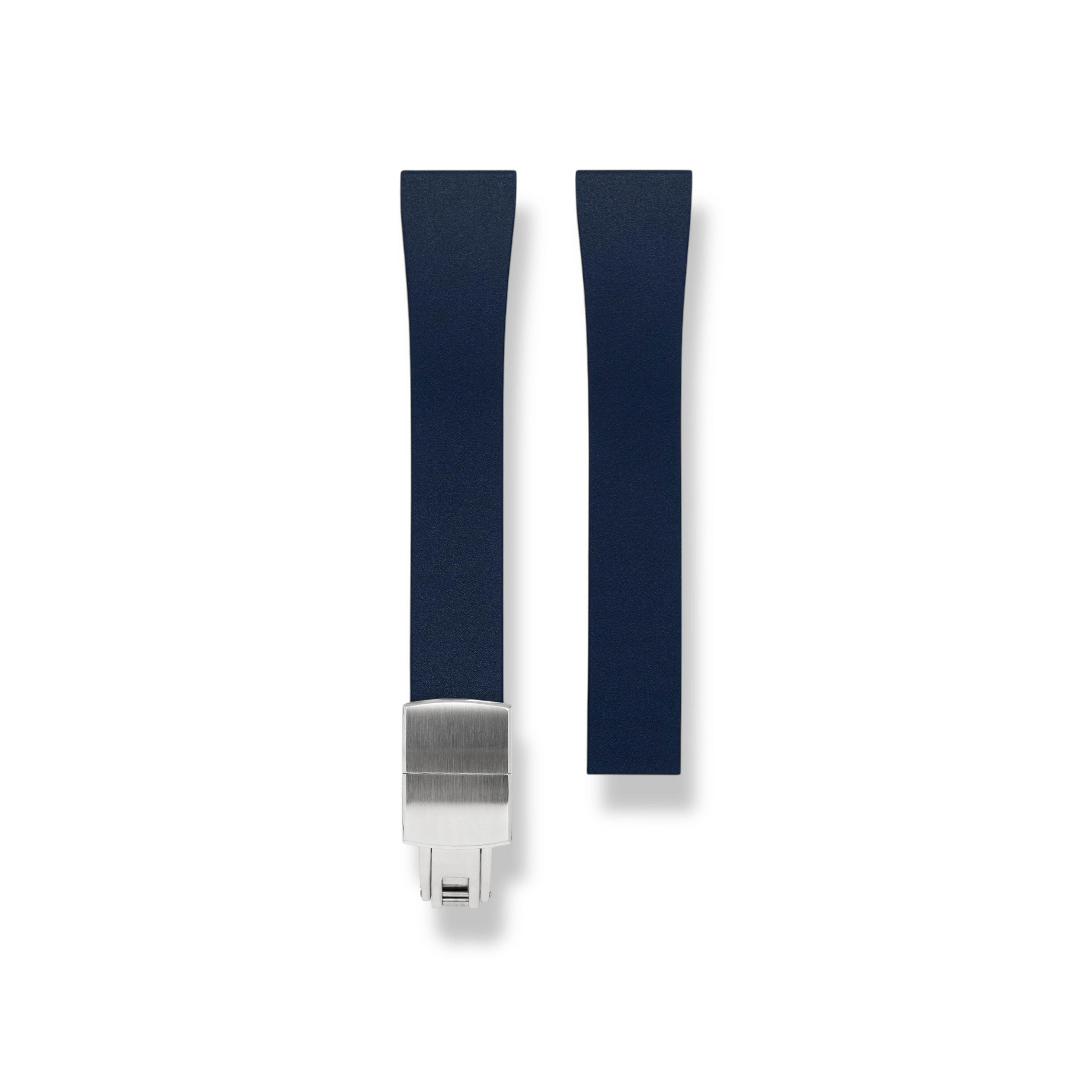 CTS | CUT-TO-SIZE FKM RUBBER WATCH STRAP NAVY BLUE