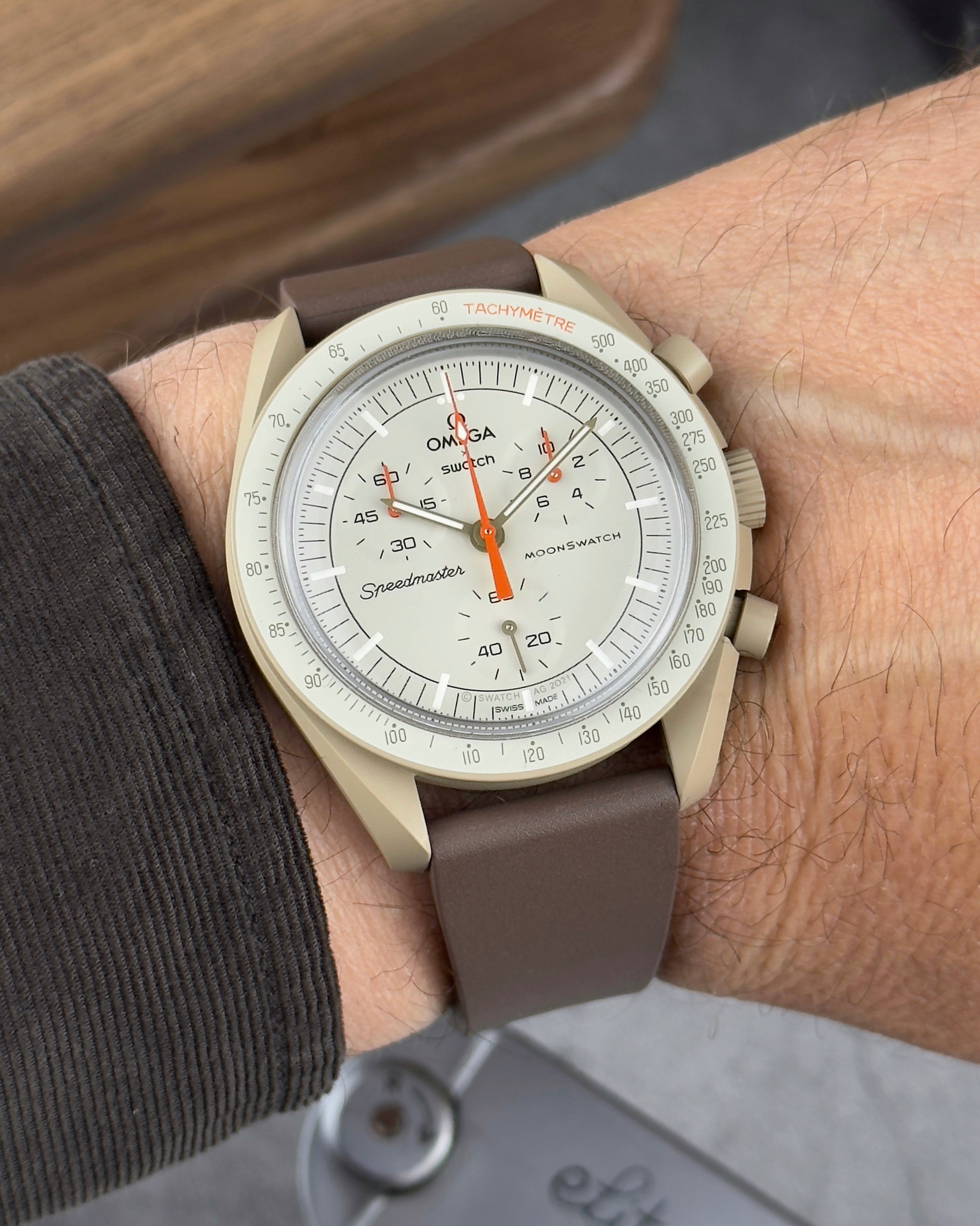 CTS | CUT-TO-SIZE FKM RUBBER WATCH STRAP BROWN