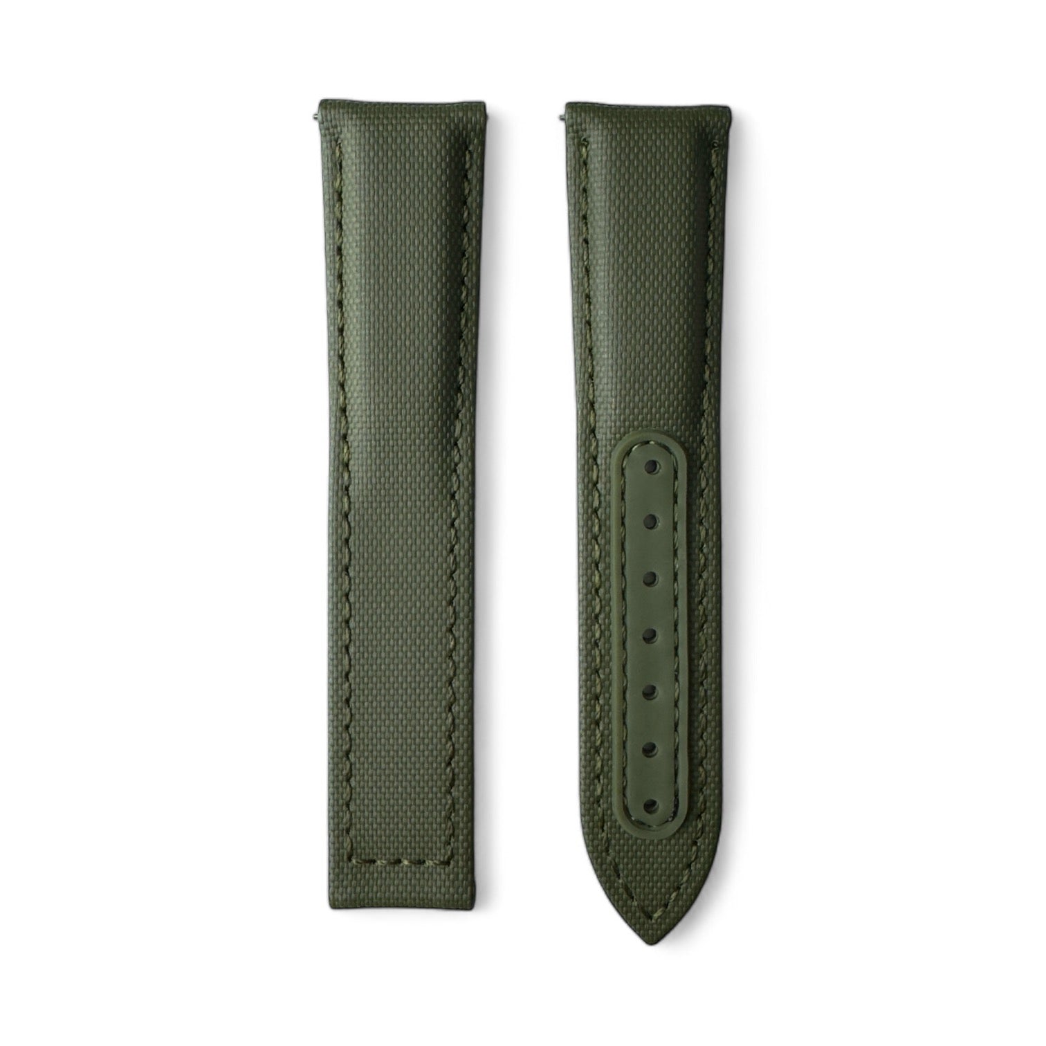 DEPLOY-Premium Olive Green Sailcloth Deployant Watch Strap