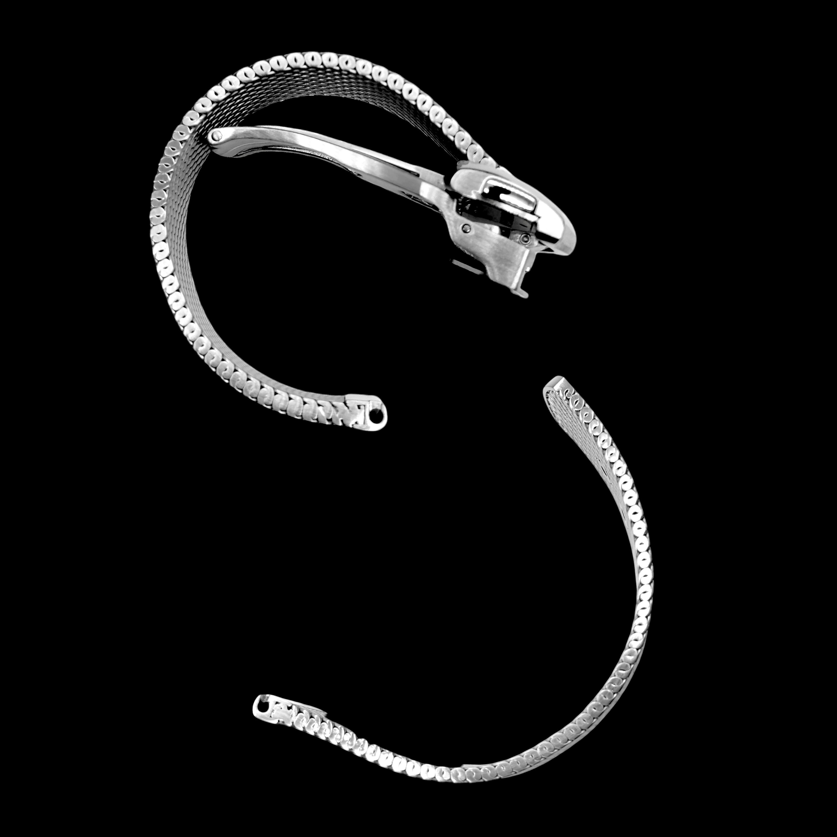 M-TYPE: 20mm Milanese Mesh Two-Piece Watch Bracelet