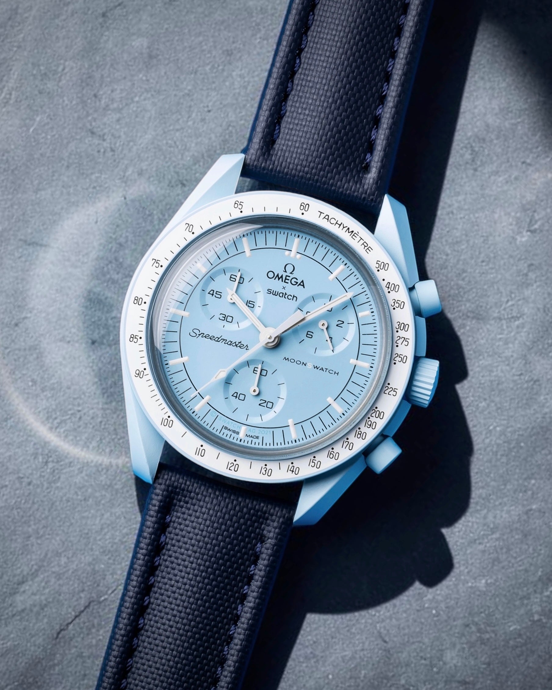 Classic Sailcloth Watch Strap-Navy Blue